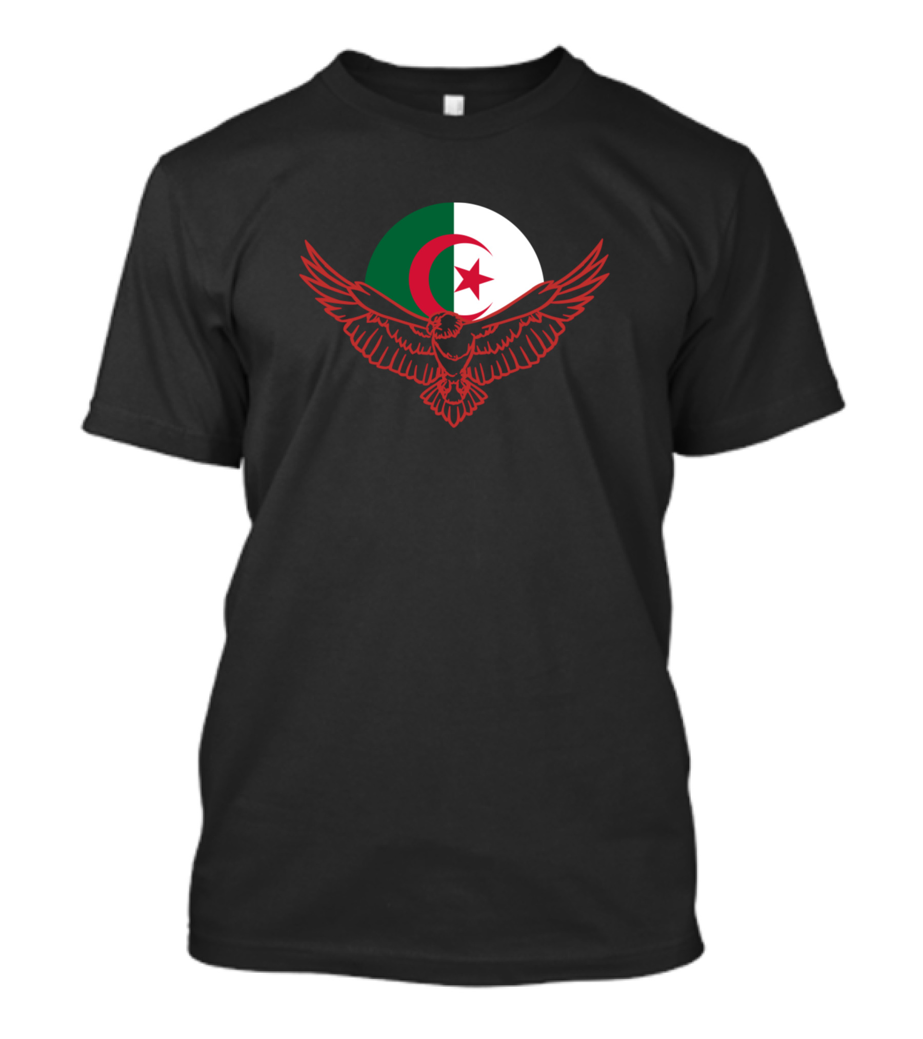Algerian Eagle Emblem With Flag Elements T-Shirt