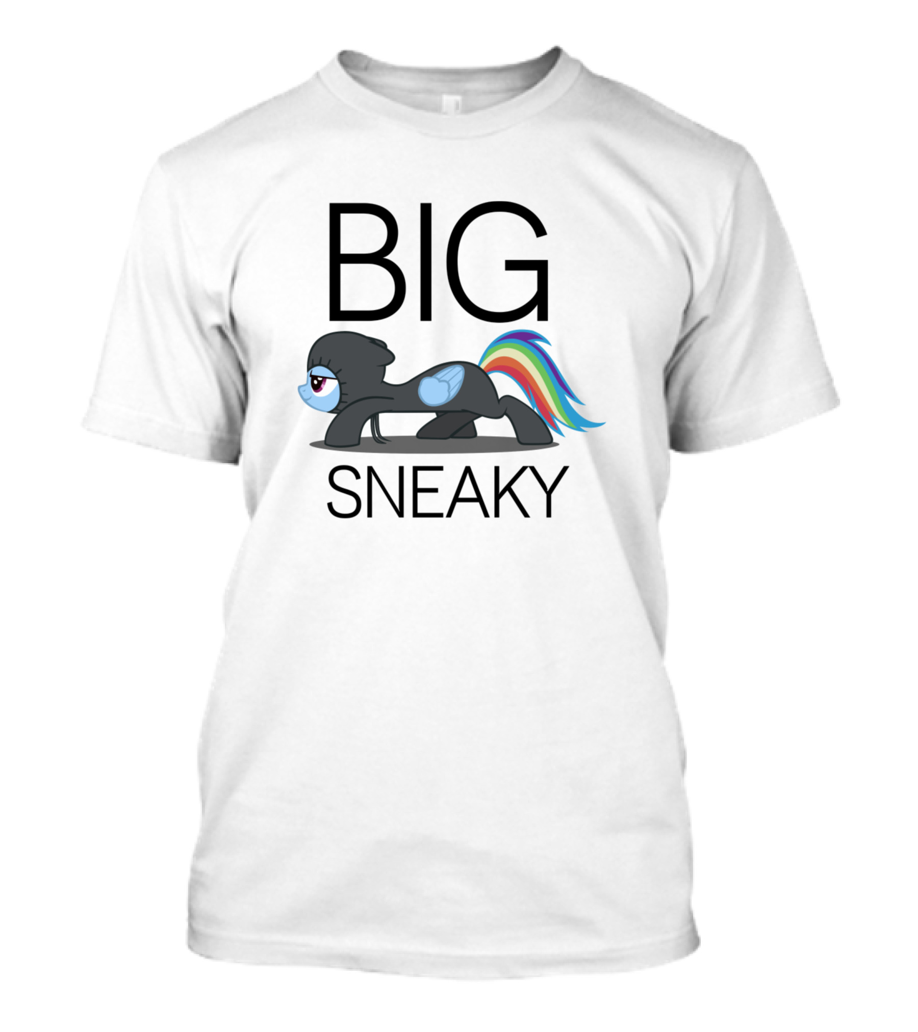 BIG SNEAKY Rainbow Pony Character T-Shirt