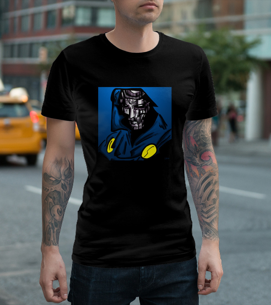 Doctor Doom Blue Multiverse Madness Iconic Villain T-Shirt
