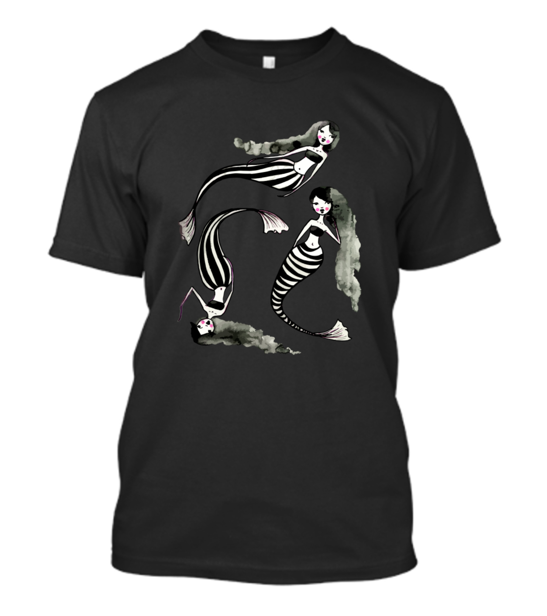 Drifting Along The Striped Mermaids Currents 2 T-Shirt