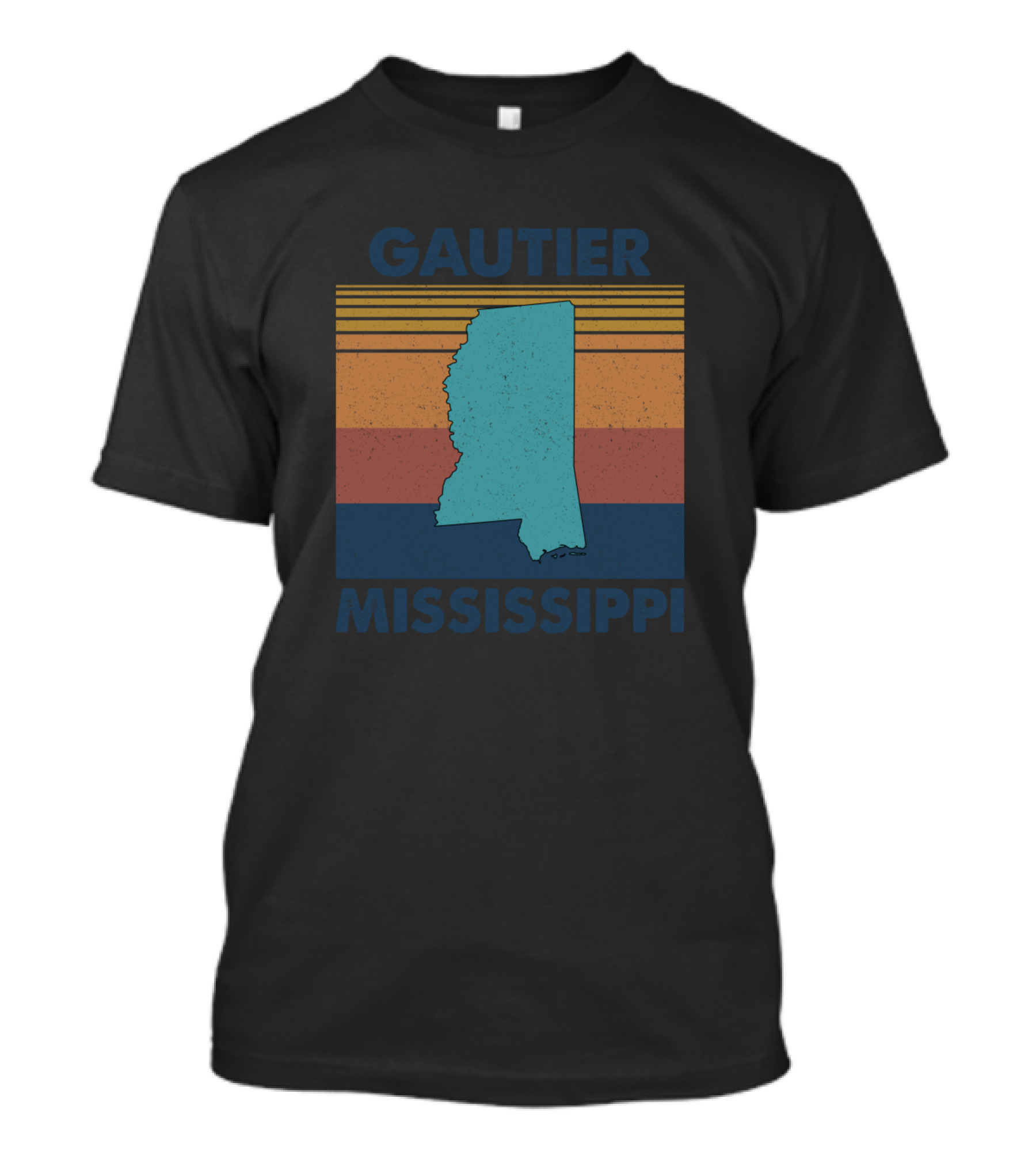 Gautier Mississippi Retro State T-Shirt