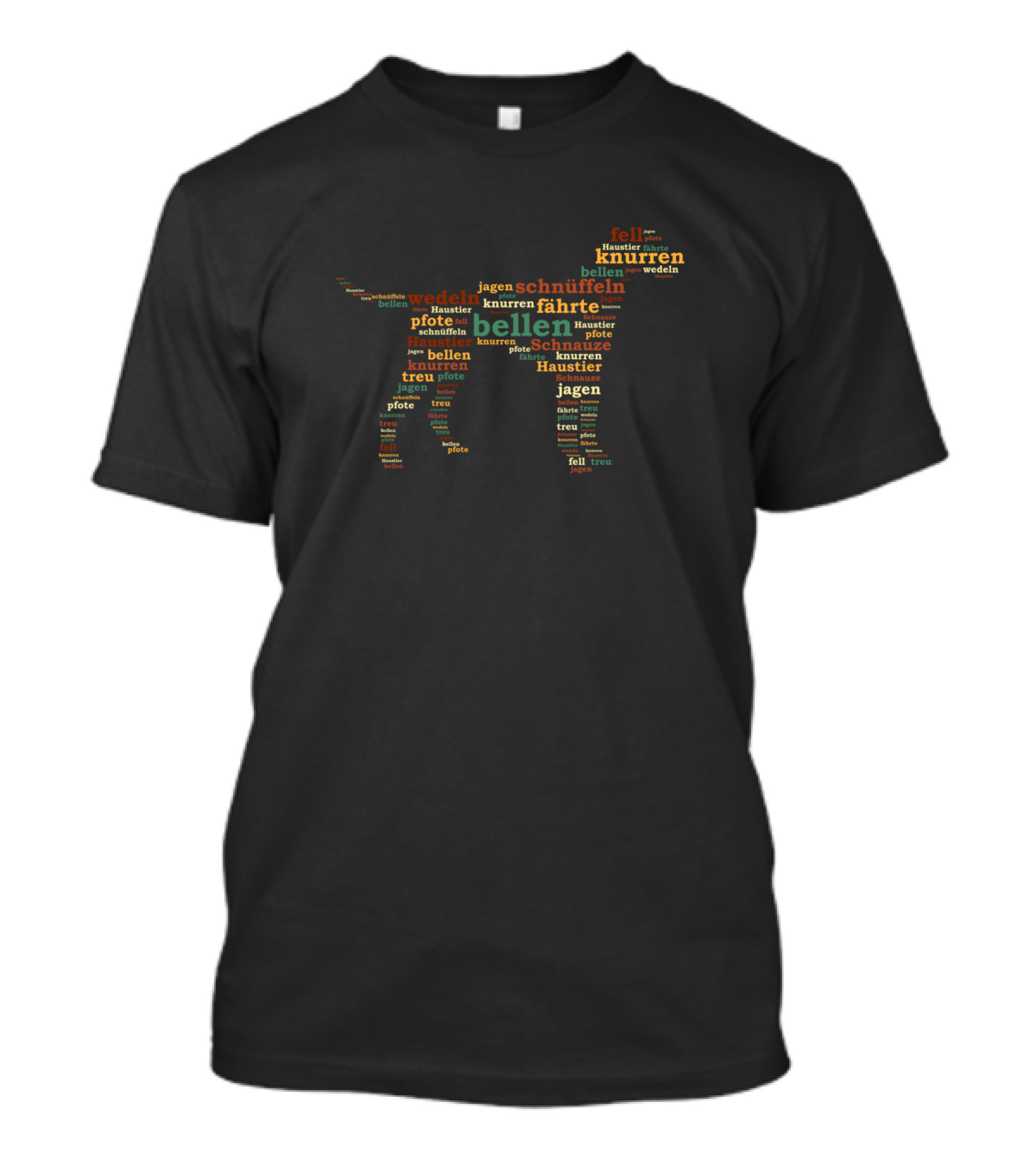 Bellen Knurren Wedeln Jagen Schnüffeln Pfote Haustier Hund Gerne Treu Fell T-Shirt