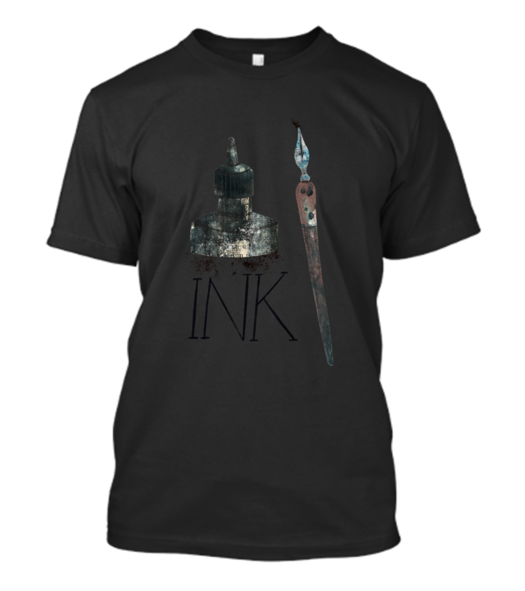 Ink Bottle And Quill Classic Writing Tools T-Shirt