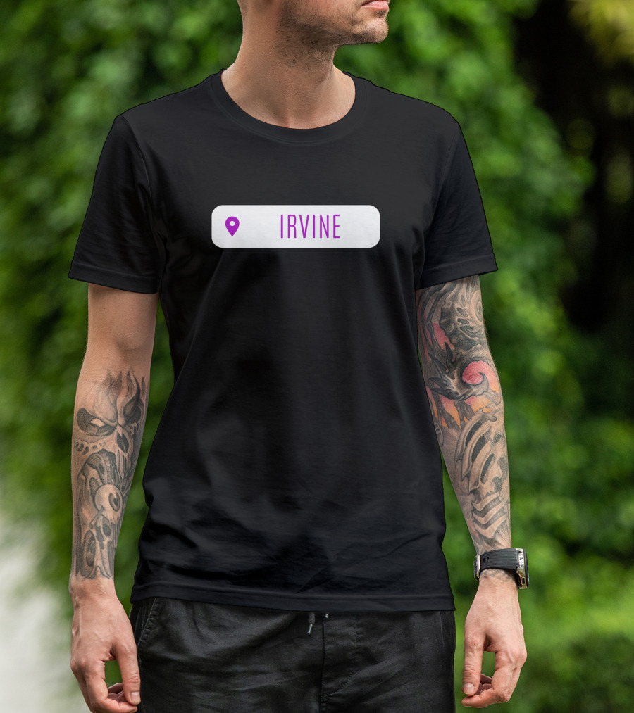 Irvine Location Pin Instagram Birthday T-Shirt