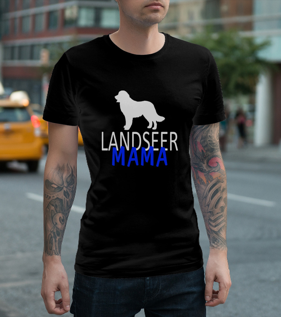 Landseer Mama Dog Lover Dog Owner T-Shirt