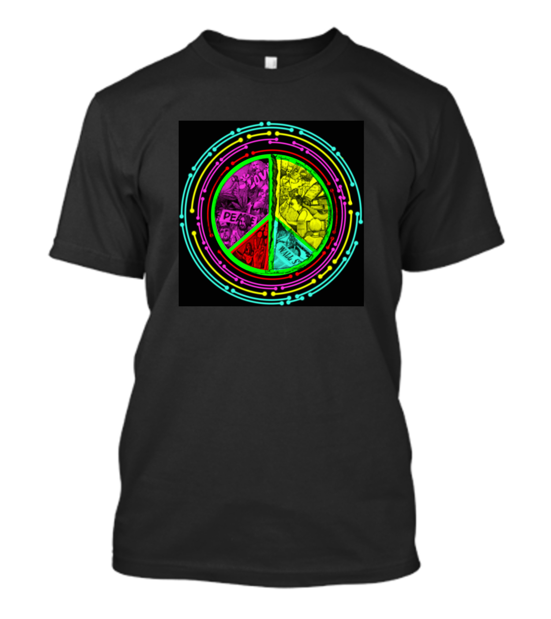Peace Love Walt Multicolor Street Sign T-Shirt