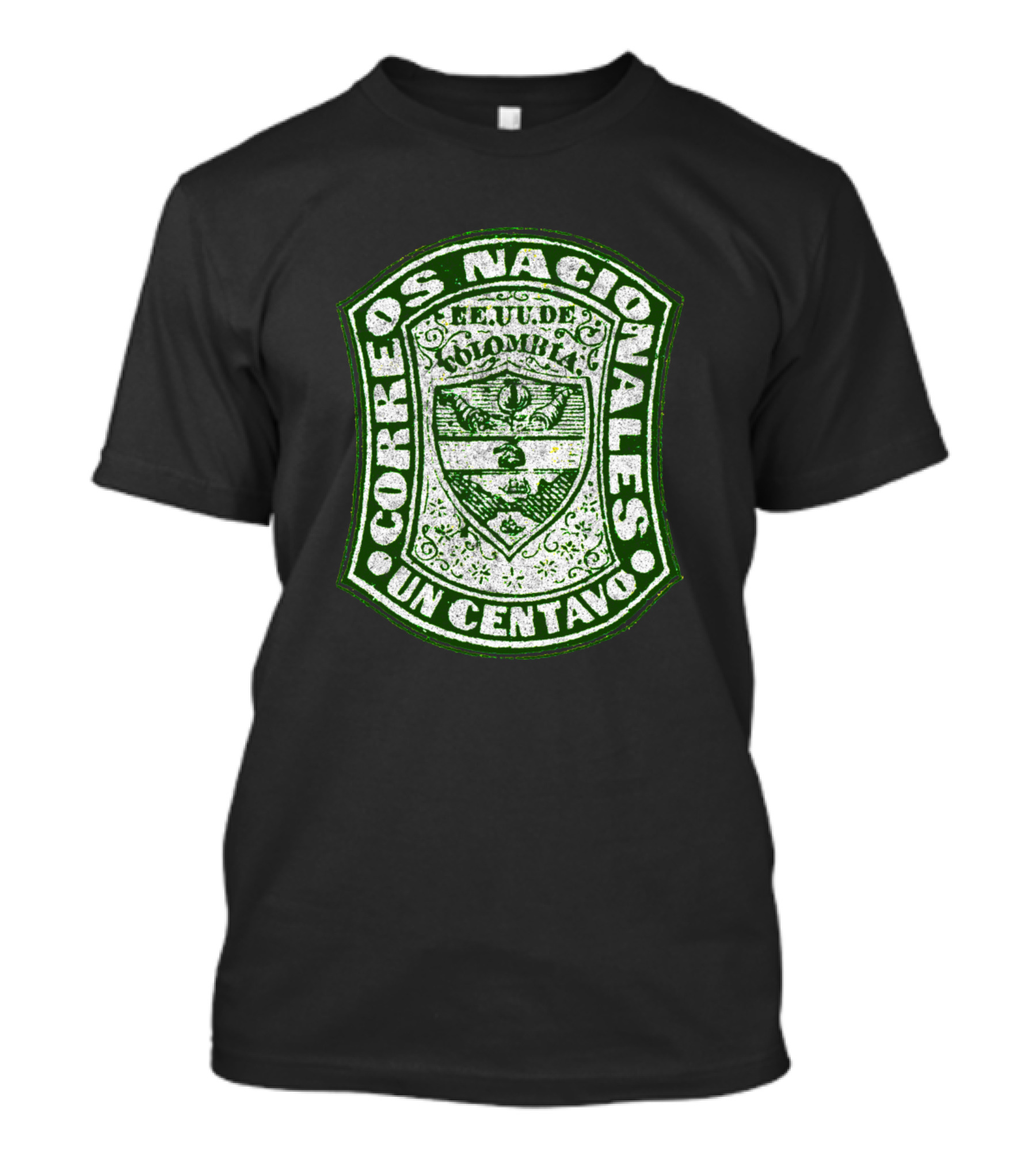 Correos Nacionales Un Centavo E.U. De Colombia Vintage Stamp T-Shirt