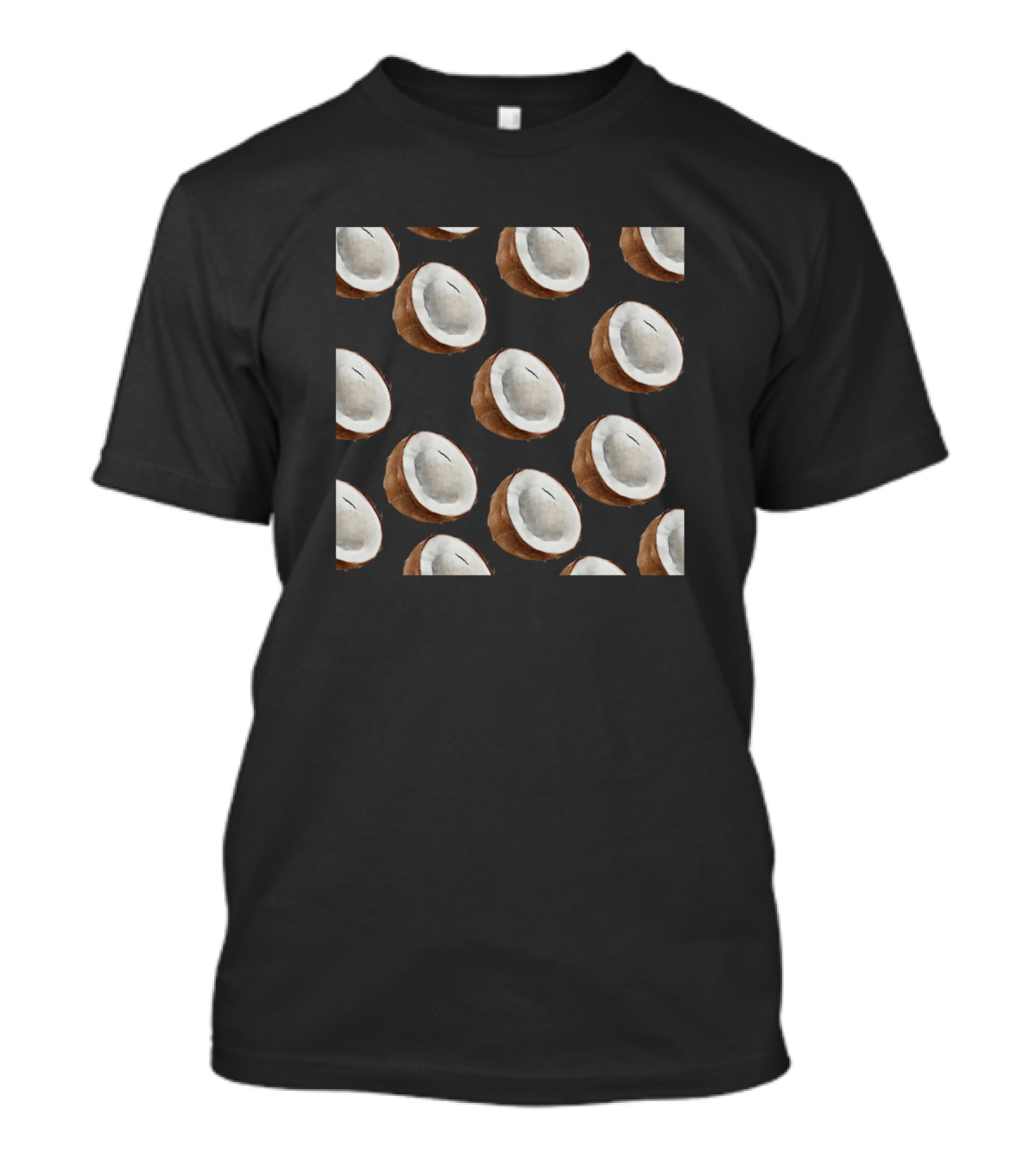 Watercolour Coconut Pattern Half Slices T-Shirt