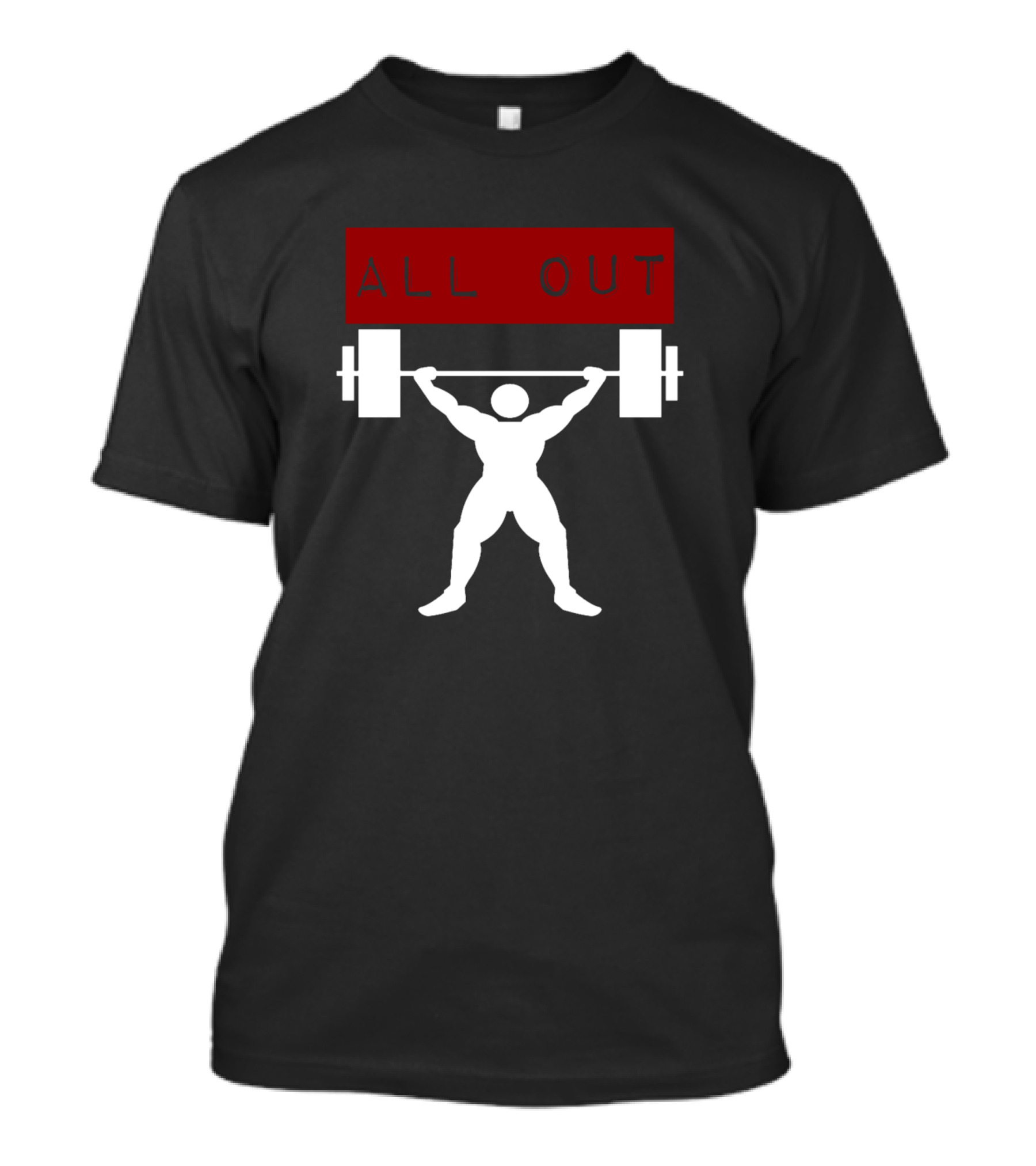 All Out Weightlifting Powerlifting T-Shirt