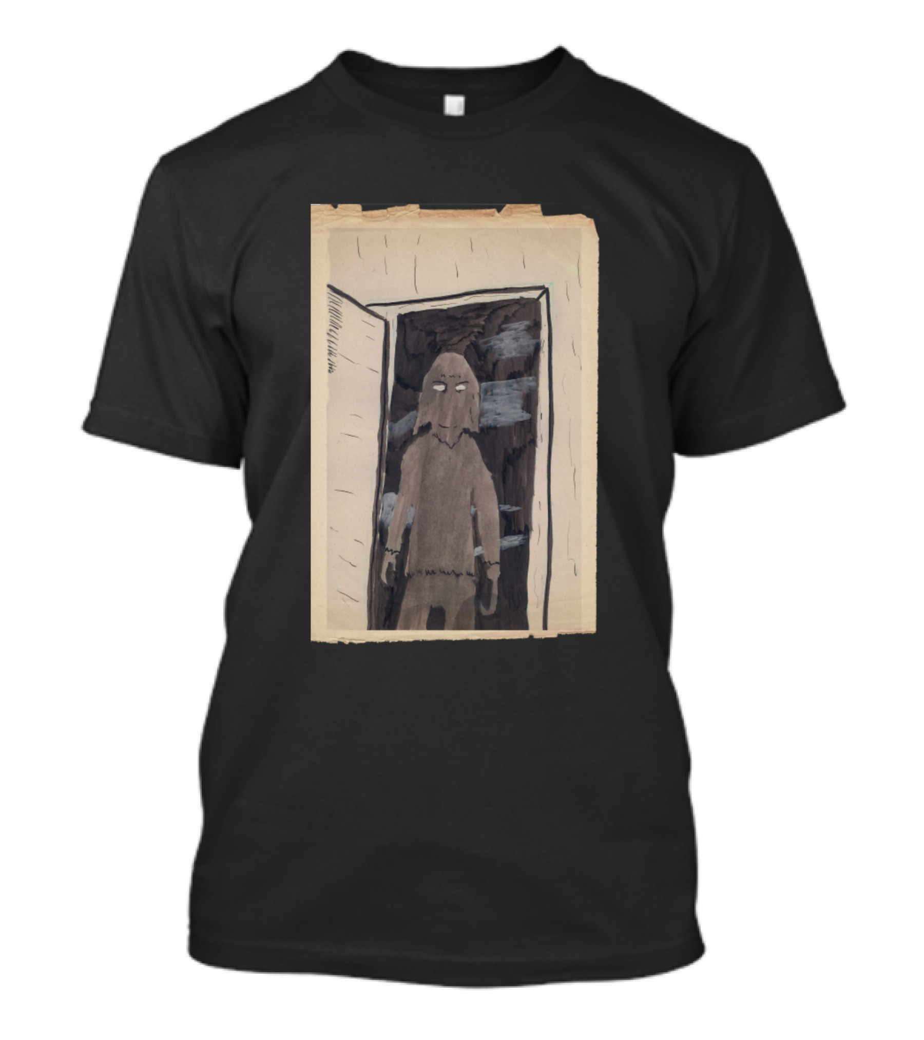 Blake From Antonio Bay Creepy Masked Figure In Doorway T-Shirt