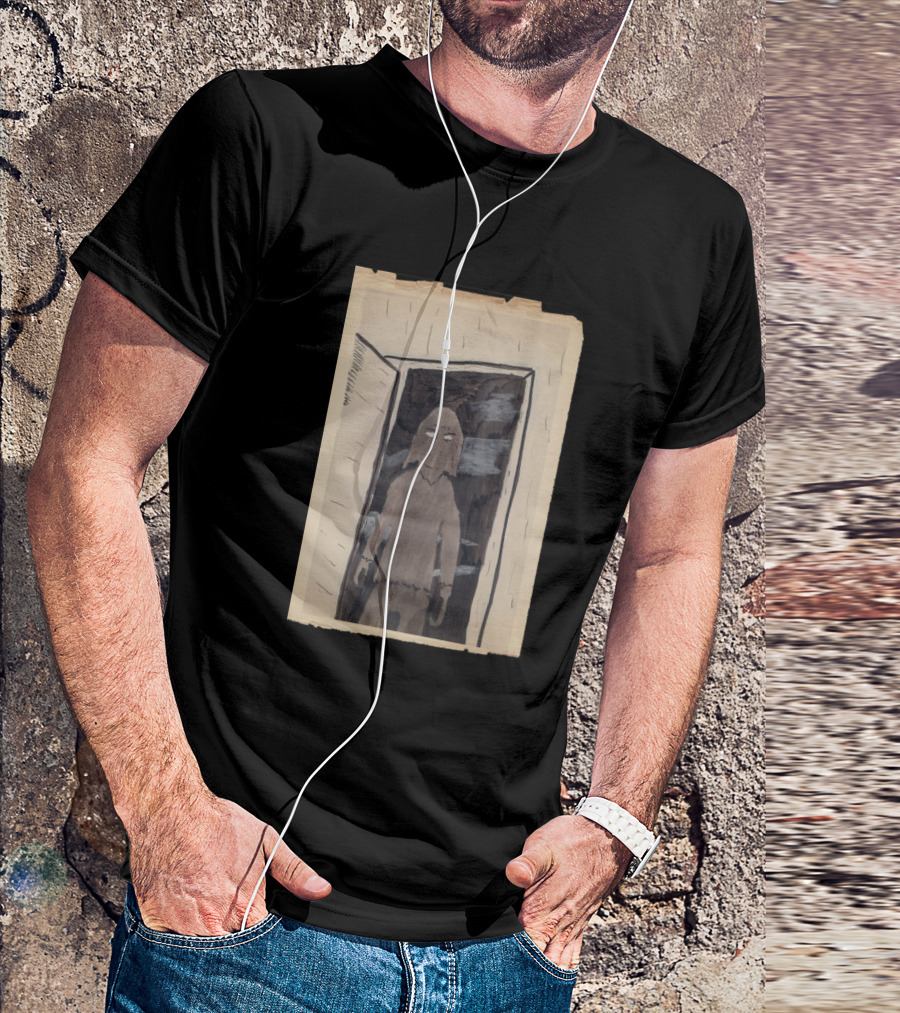 Blake From Antonio Bay Creepy Masked Figure In Doorway T-Shirt