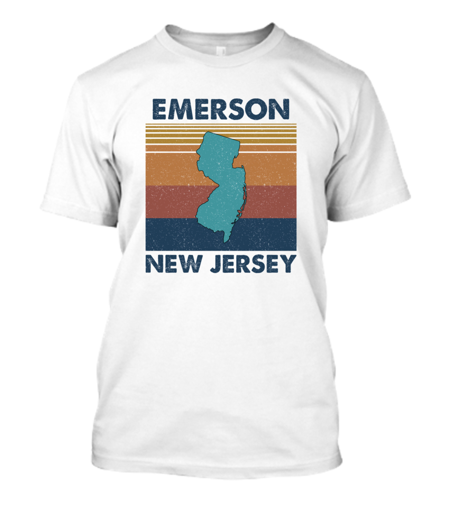 Emerson New Jersey Retro Map T-Shirt