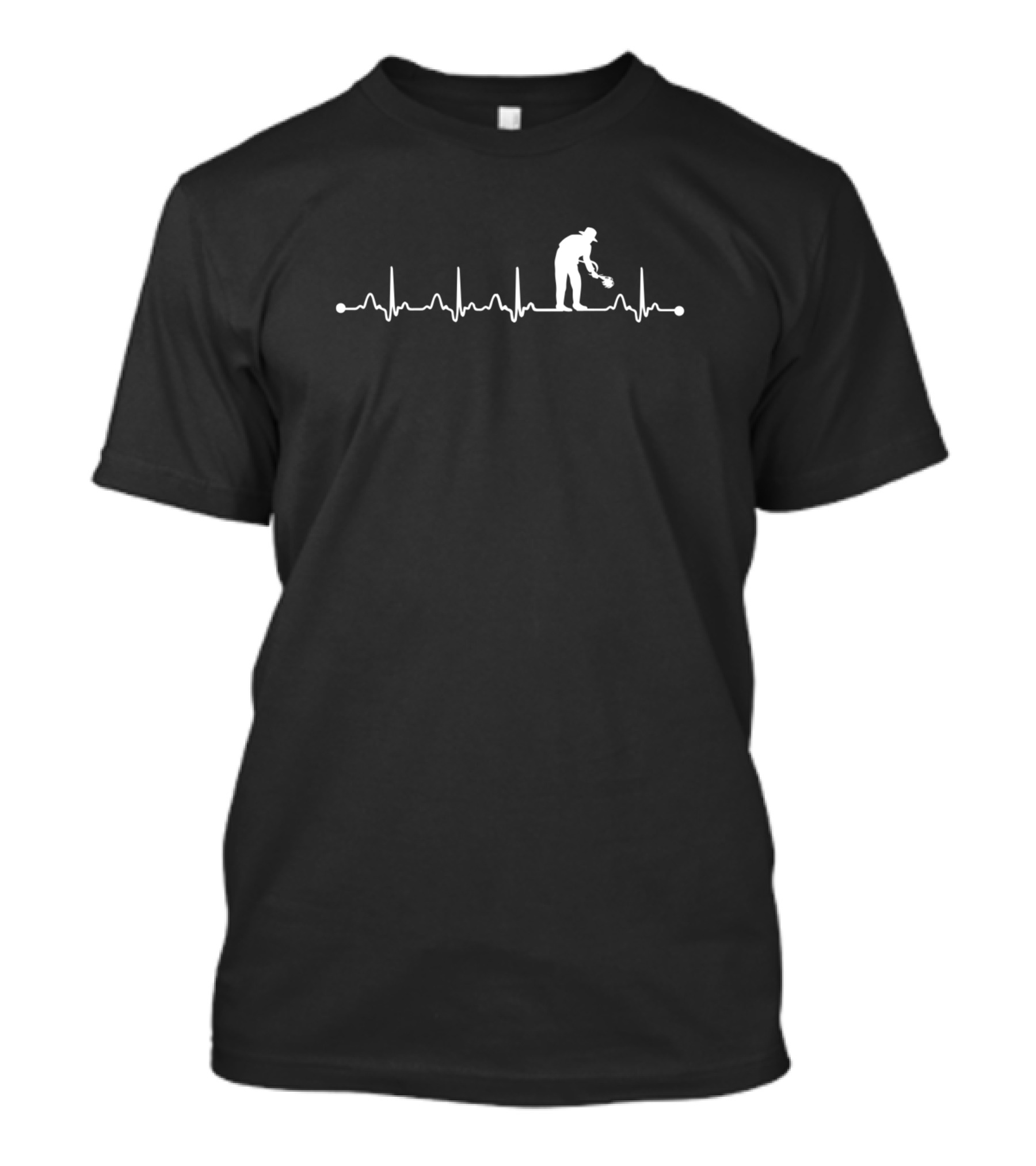 Heartbeat EKG Farmer Heartbeat Love Farmer T-Shirt