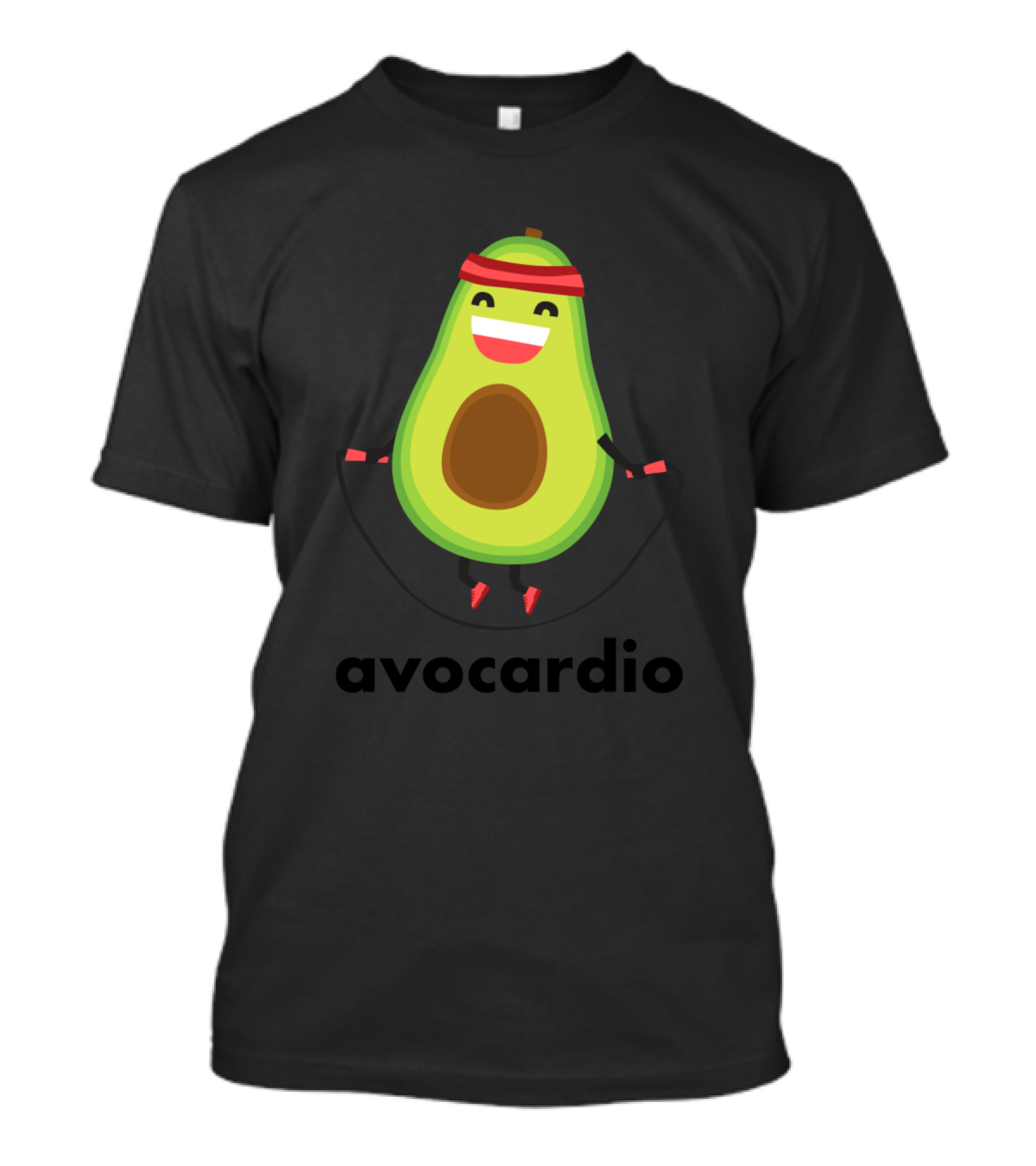 Avocardio Avocado Jumping Rope Fitness Fun T-Shirt