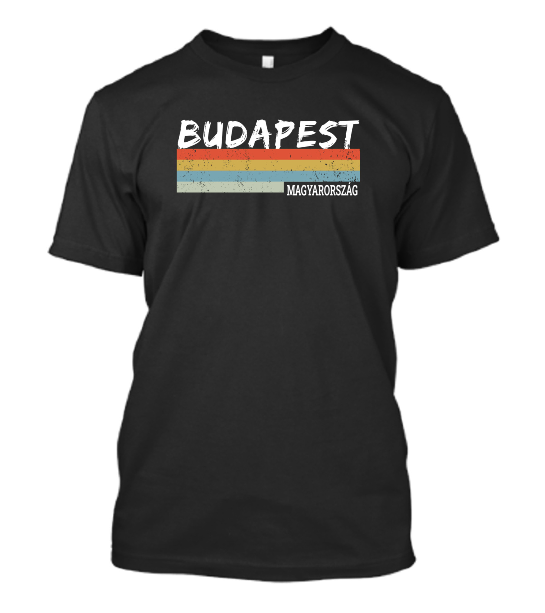 BUDAPEST VINTAGE STRIPES MAGYARORSZÁG RETRO COLORS T-Shirt