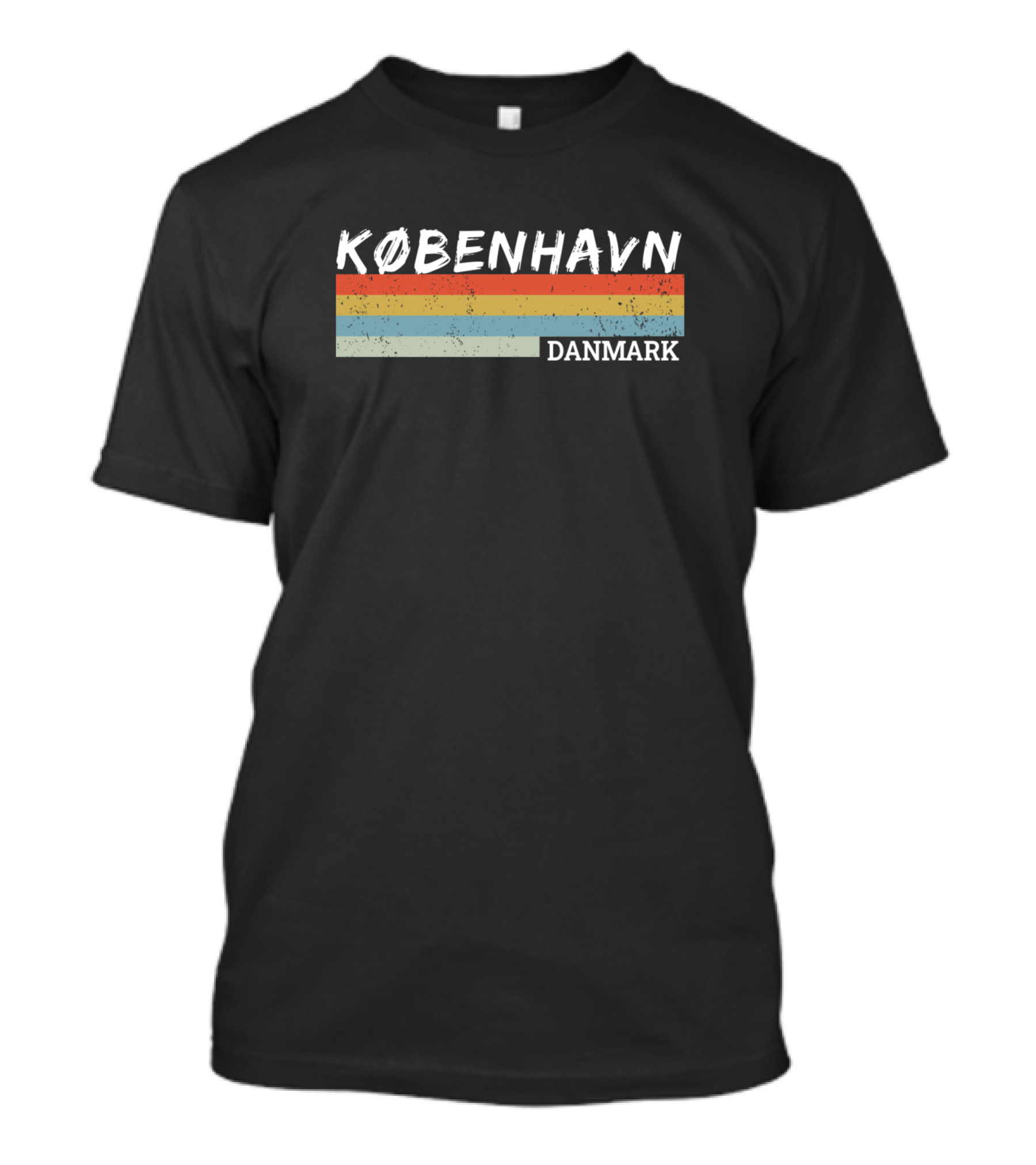 København Danmark Vintage Stripes T-Shirt