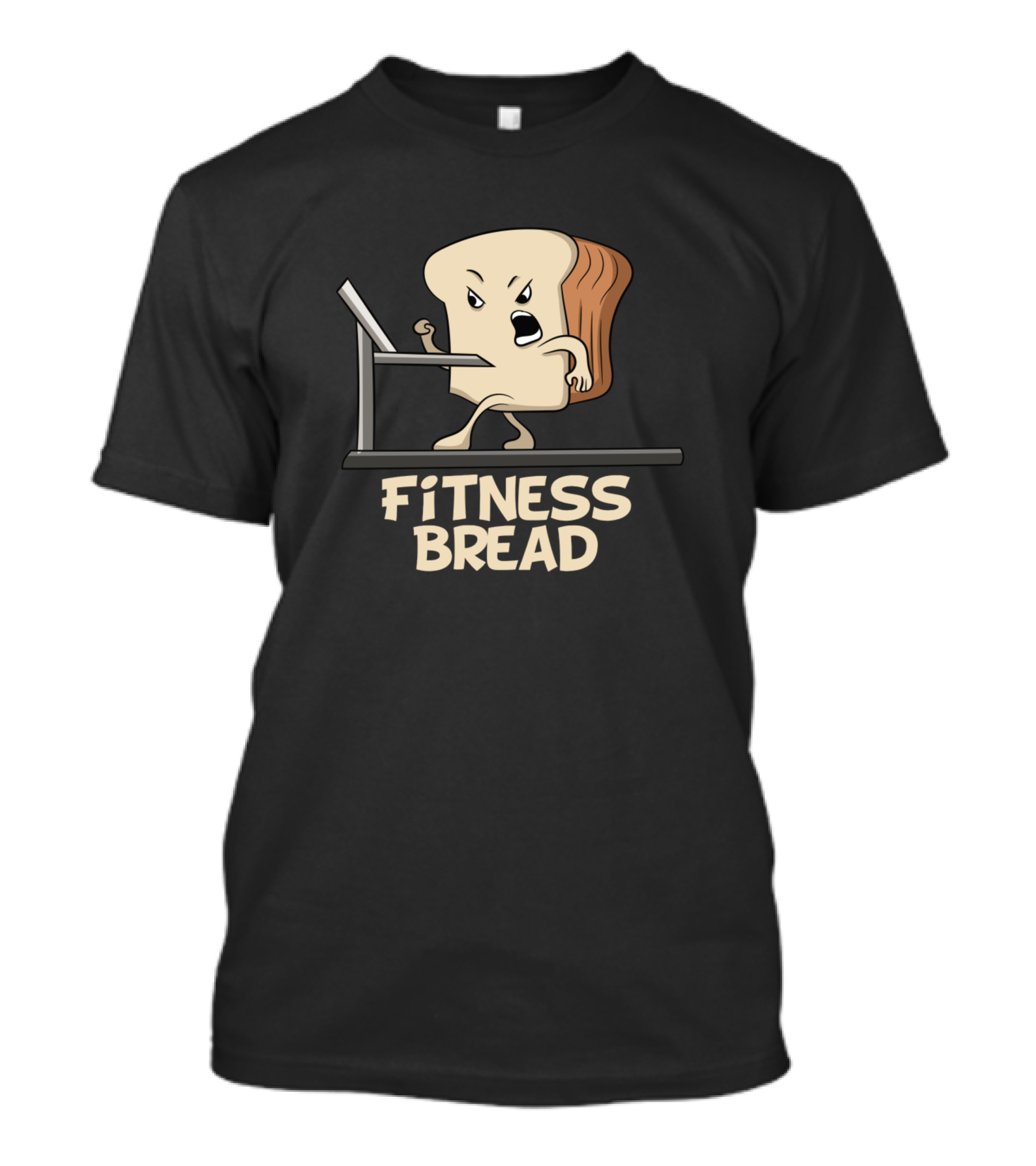 Fitness Bread Gym Running Jogging Vegan Baker Treadmill Workout T-Shirt