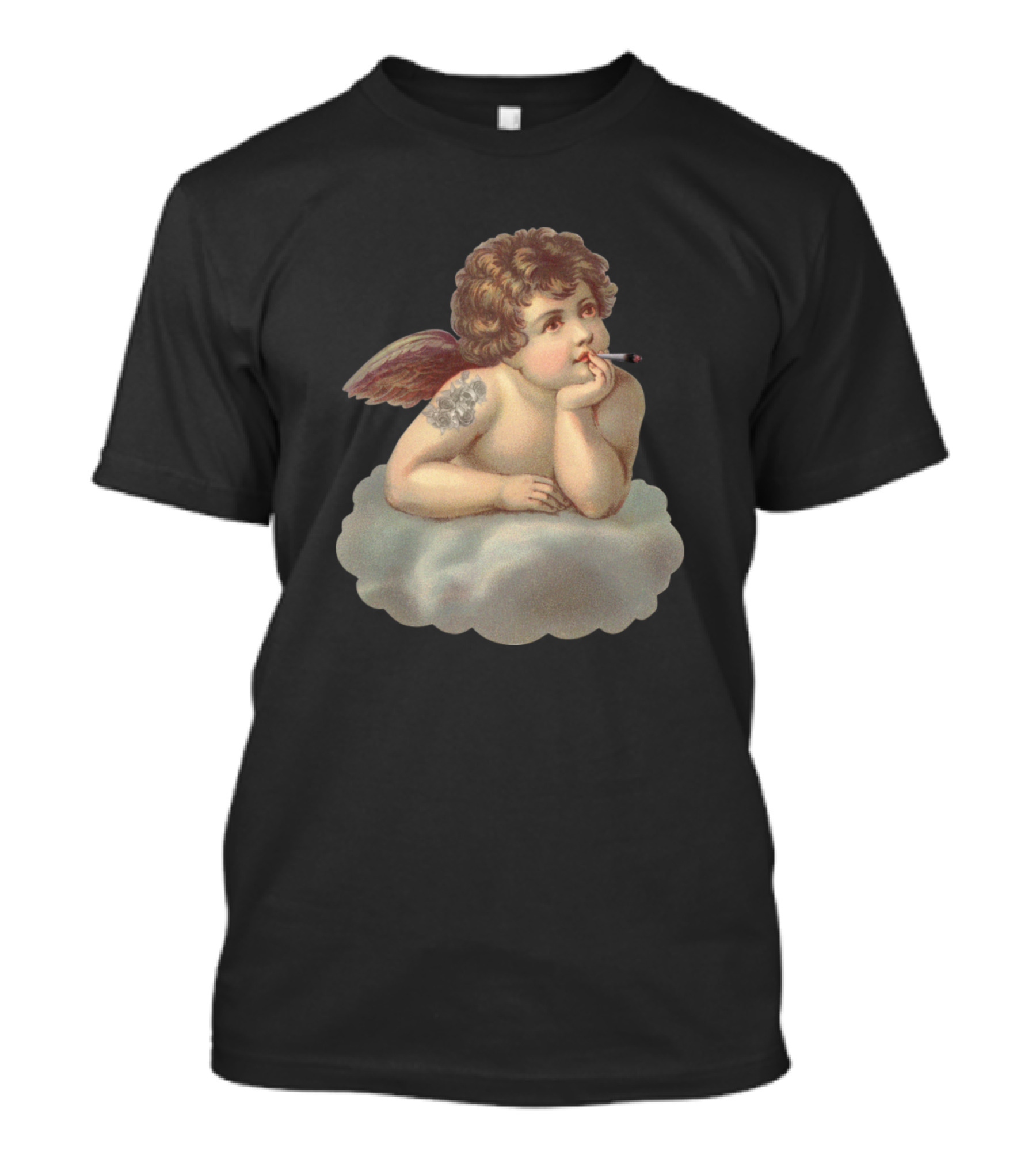 Puff Puff Angel Smoking Cherub T-Shirt