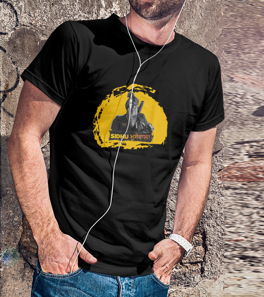 Sidhu Moose Wala 5911 Yellow T-Shirt