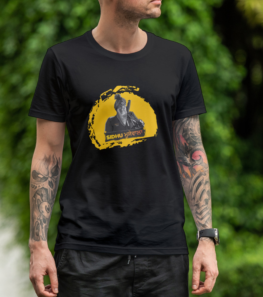 Sidhu Moose Wala 5911 Yellow T-Shirt