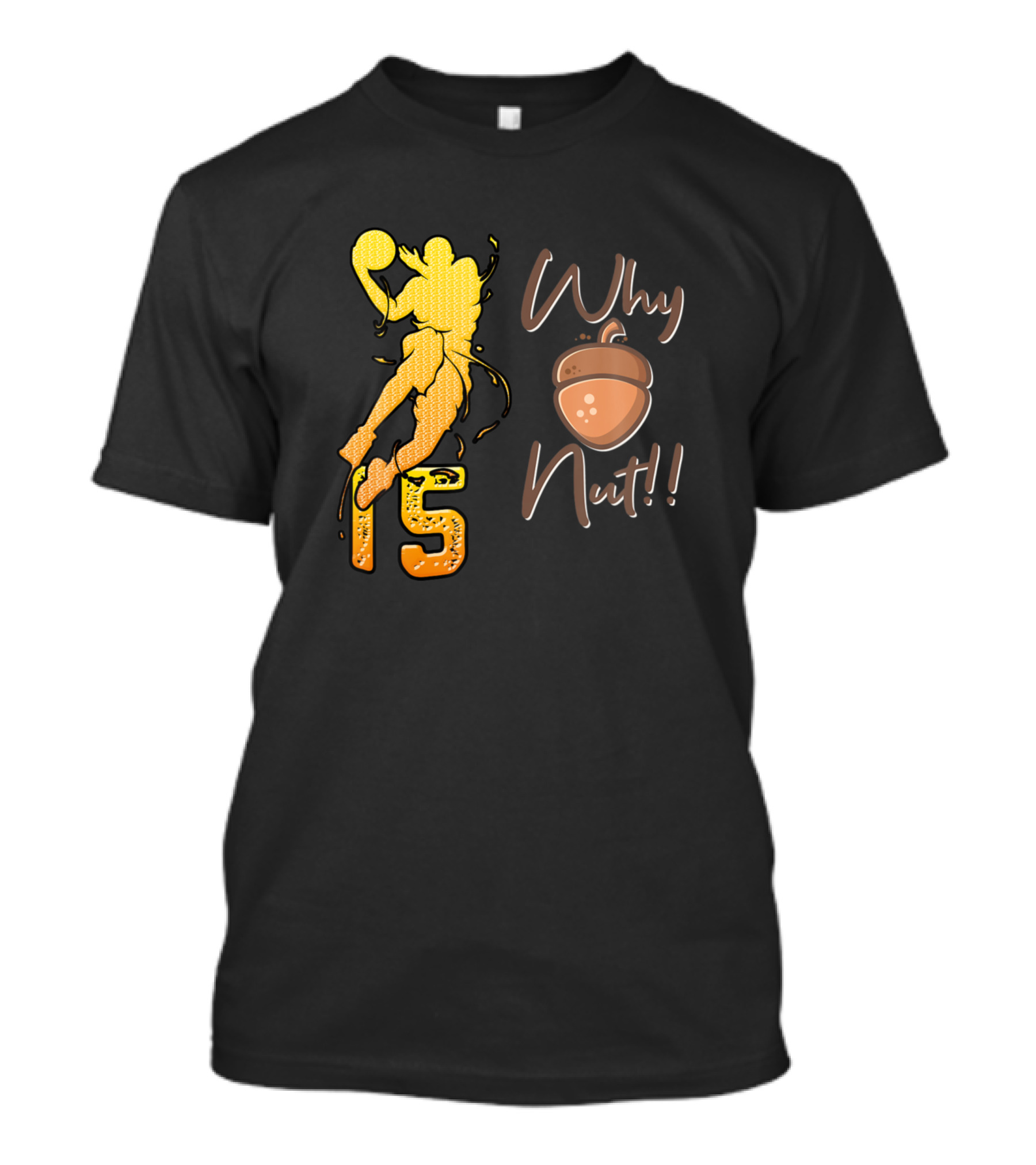 Vintage Halloween Nuggets Why Nut Bas 15 Basketball Acorn T-Shirt