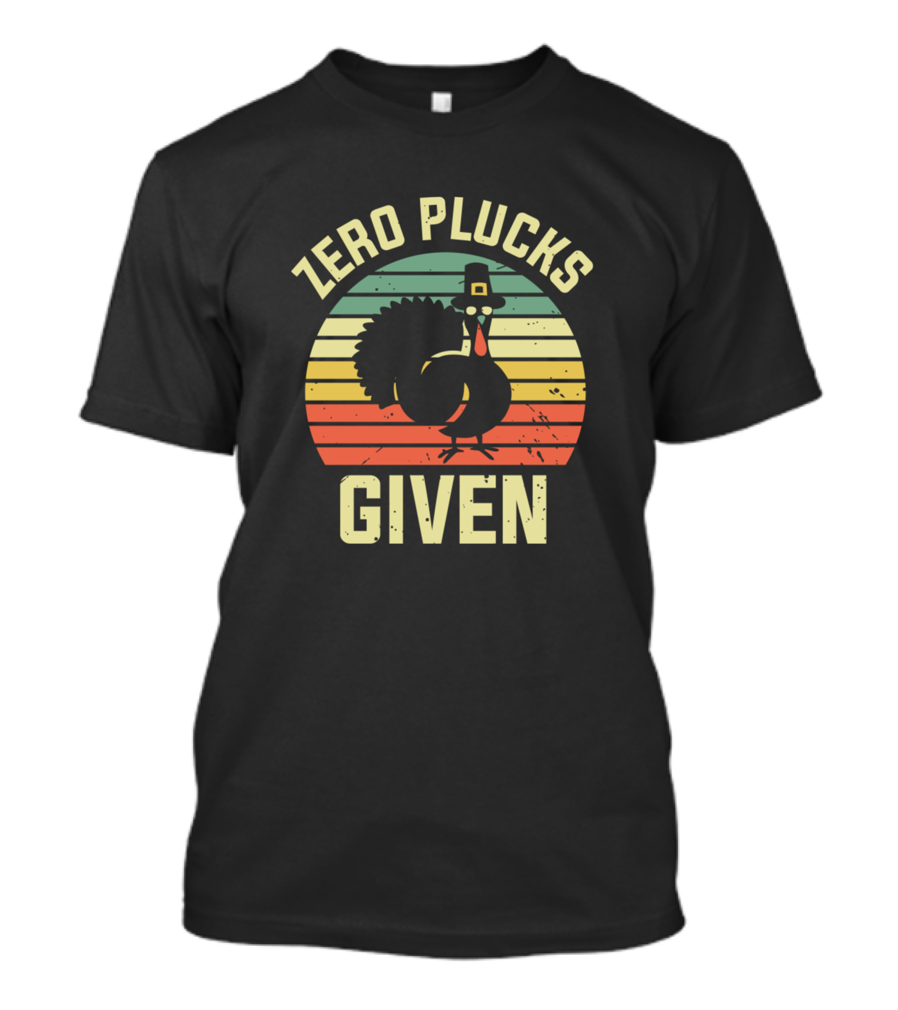 Zero Plucks Given Thanksgiving Turkey Retro T-Shirt