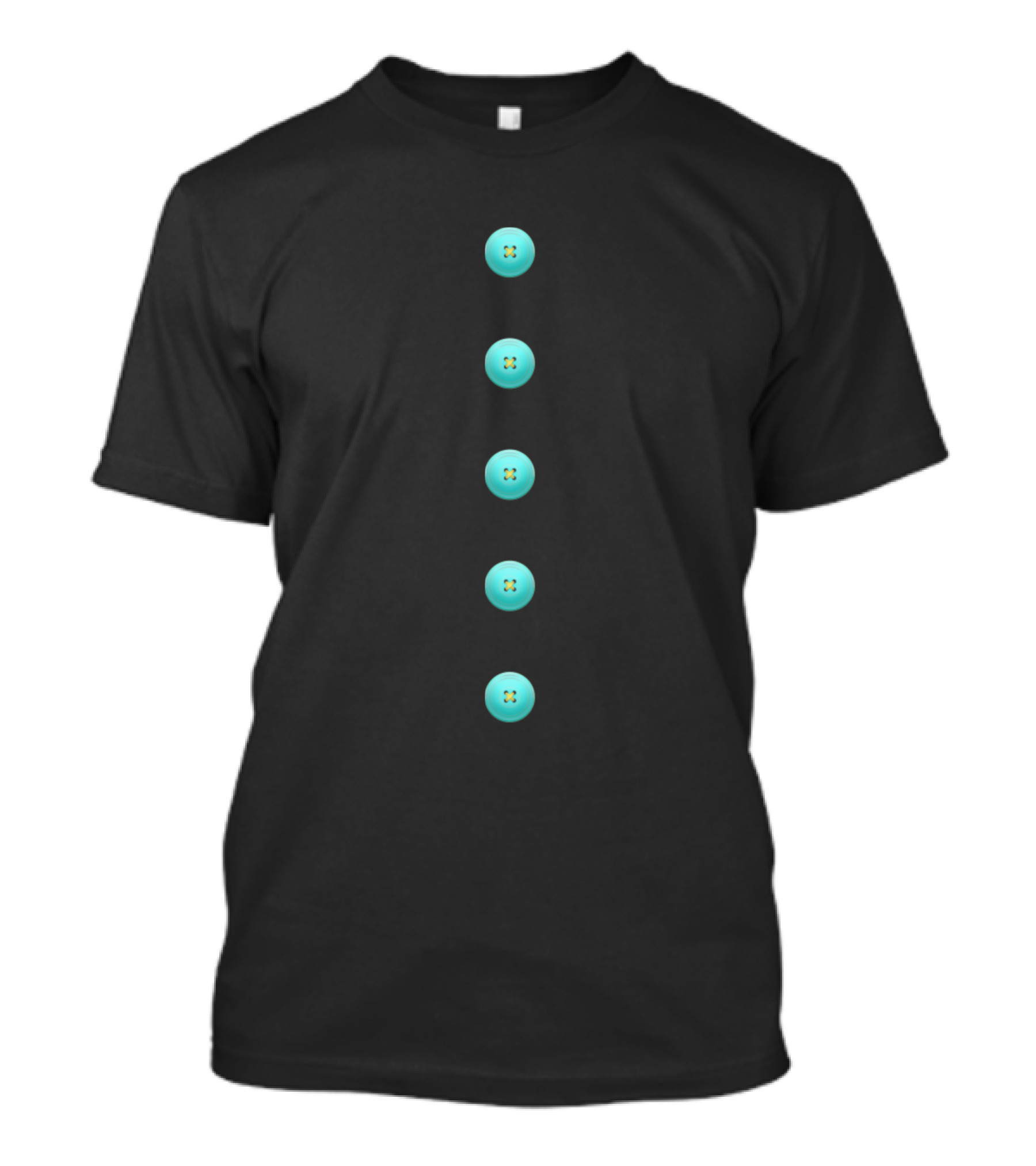 Blue Vertical Button T-Shirt