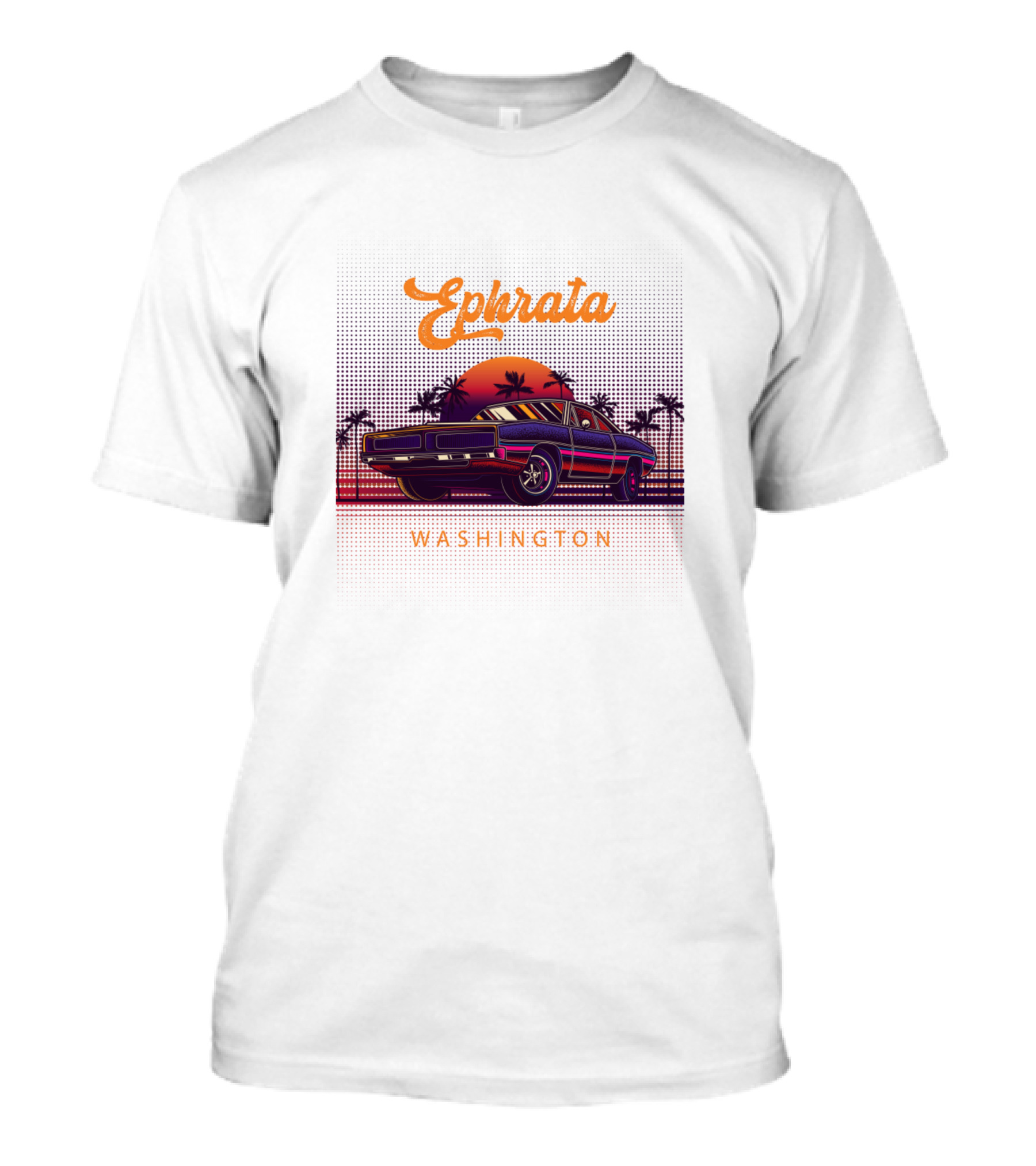Ephrata Washington Vintage Muscle Car Sunset Vibes T-Shirt