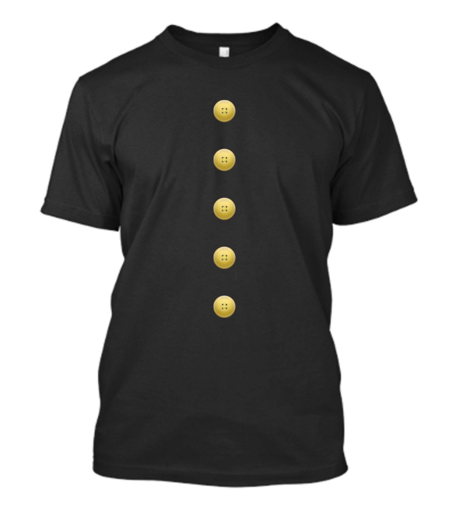 Golden Buttons Vertical Row T-Shirt