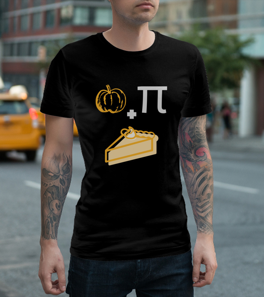 Pumpkin Plus Pi Equals Pie Slice T-Shirt