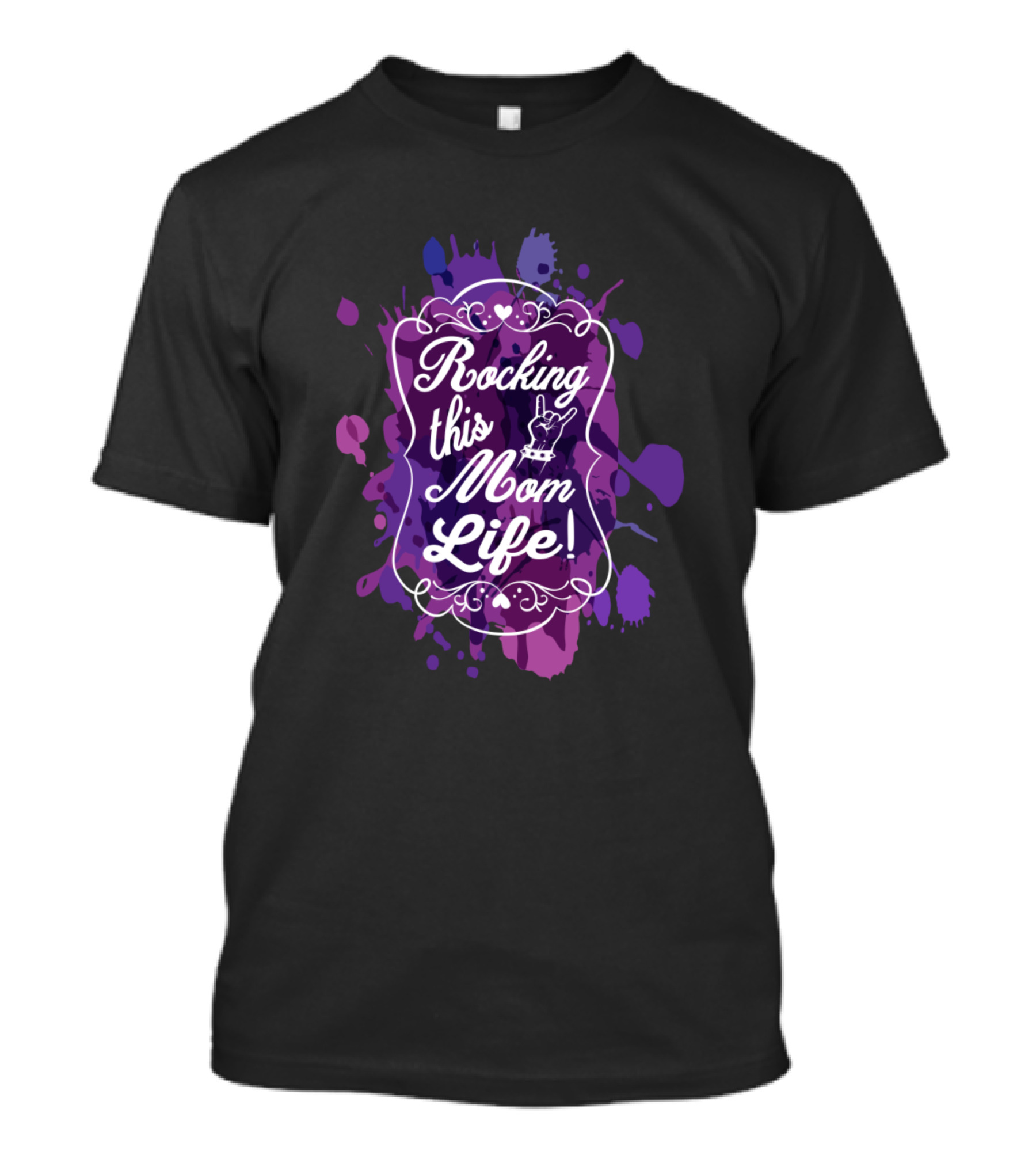 Rocking This Mom Life Purple Paint Splash T-Shirt
