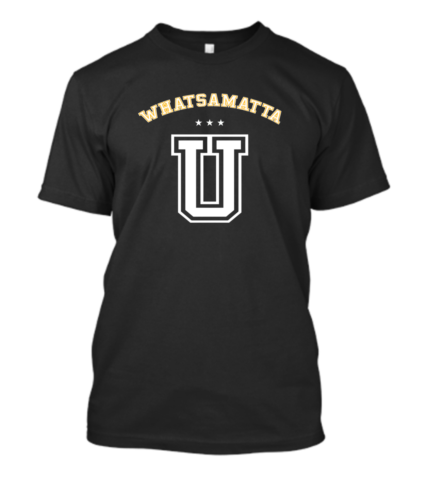 Whatsamatta U Letter Awesome Funny University Star Emblem T-Shirt