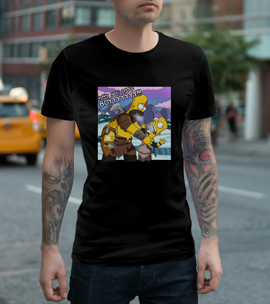 Why You Little Boyyyy Viking Style Showdown Scene T-Shirt