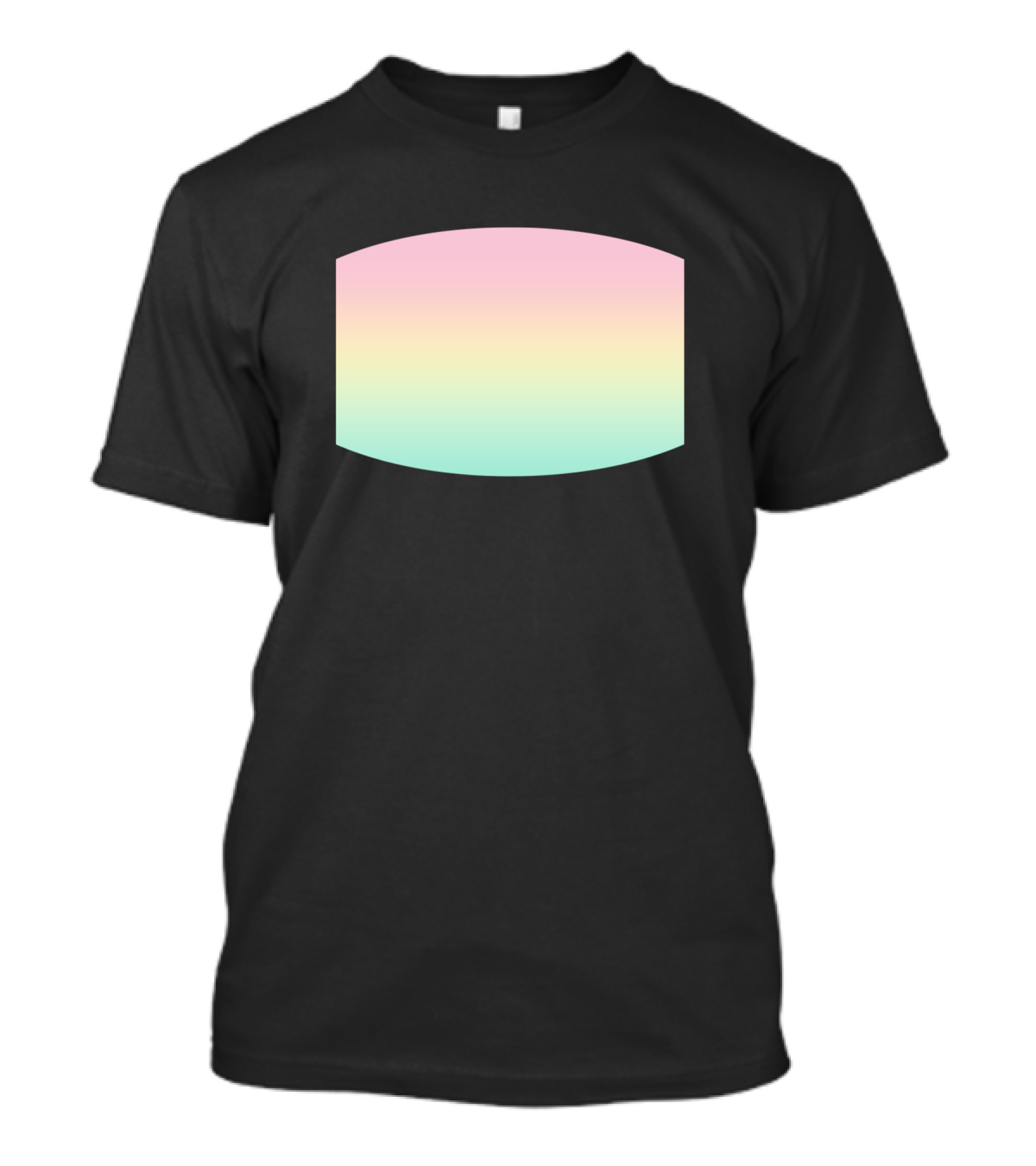 Gradient Pastel Spectrum Rectangle T-Shirt