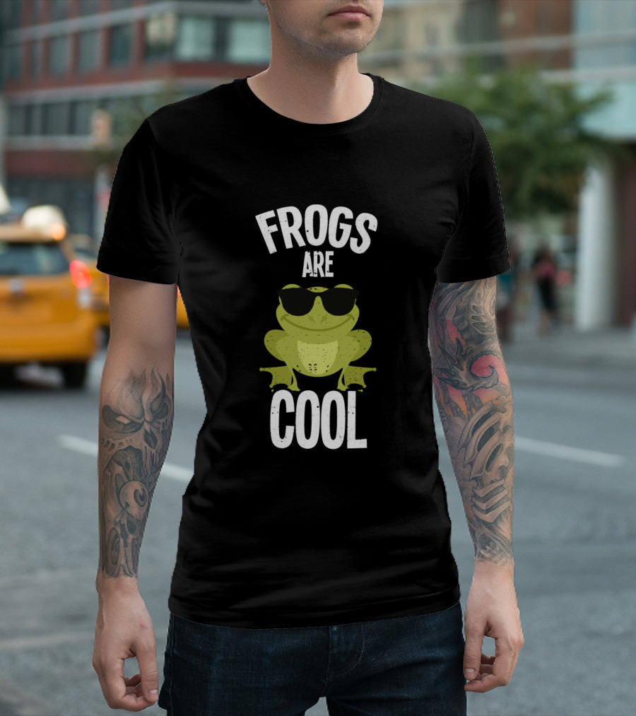 Frogs Are Cool Toad Lover Sunglasses Kids Ani T-Shirt