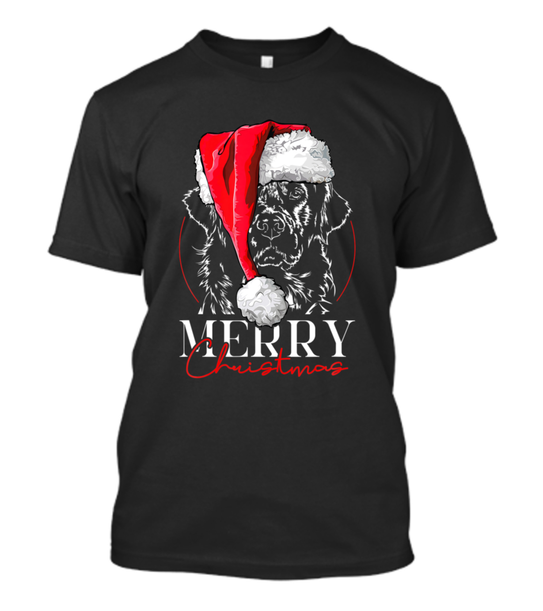 Merry Christmas Funny Santa Golden Retriever Dog T-Shirt
