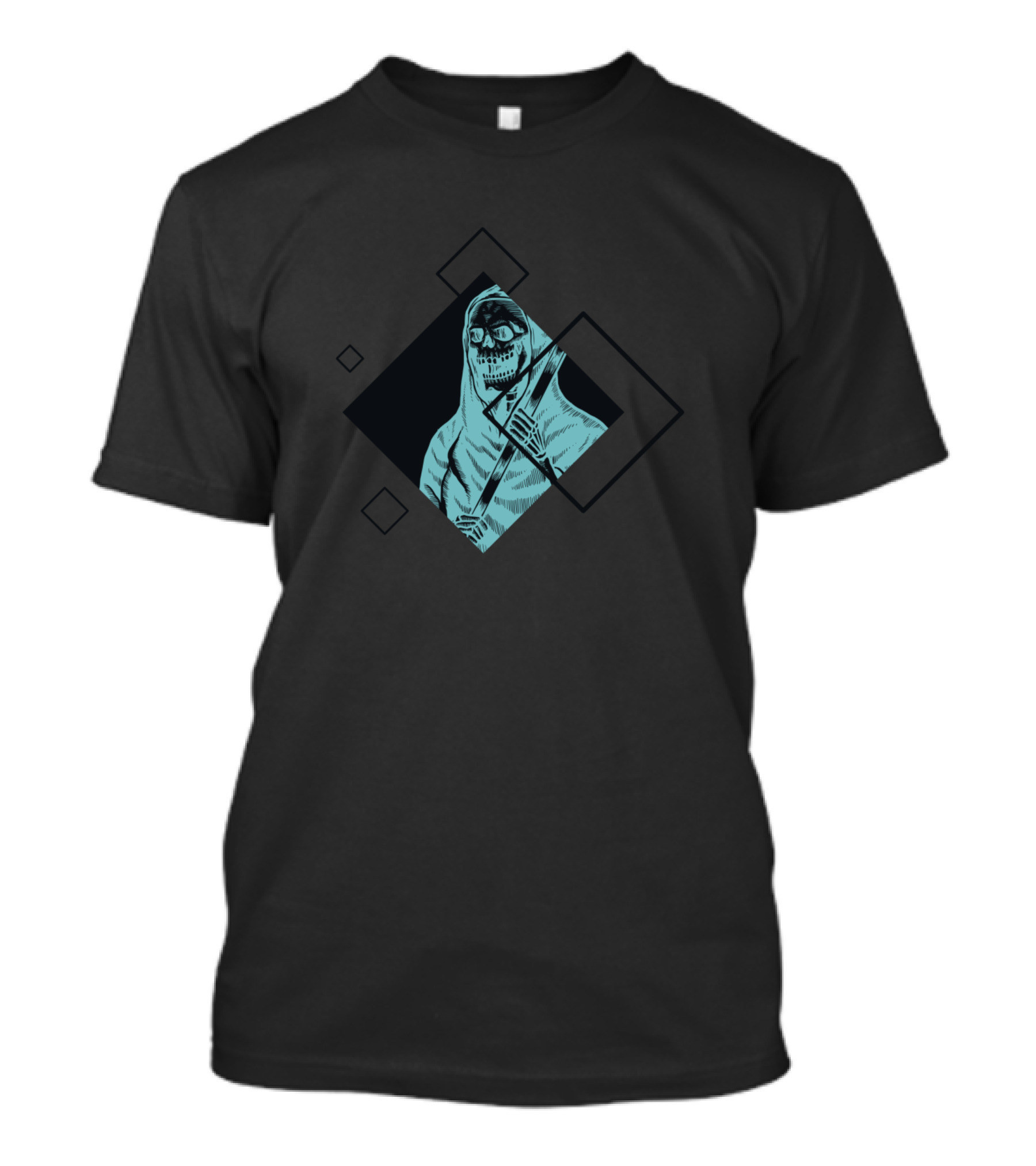 Grim Reaper Skeleton Gothic Occult Halloween Skull T-Shirt