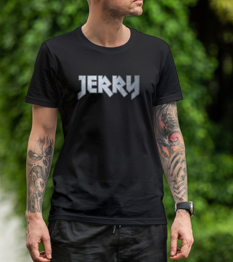 Jerry Heavy Metal Typography T-Shirt