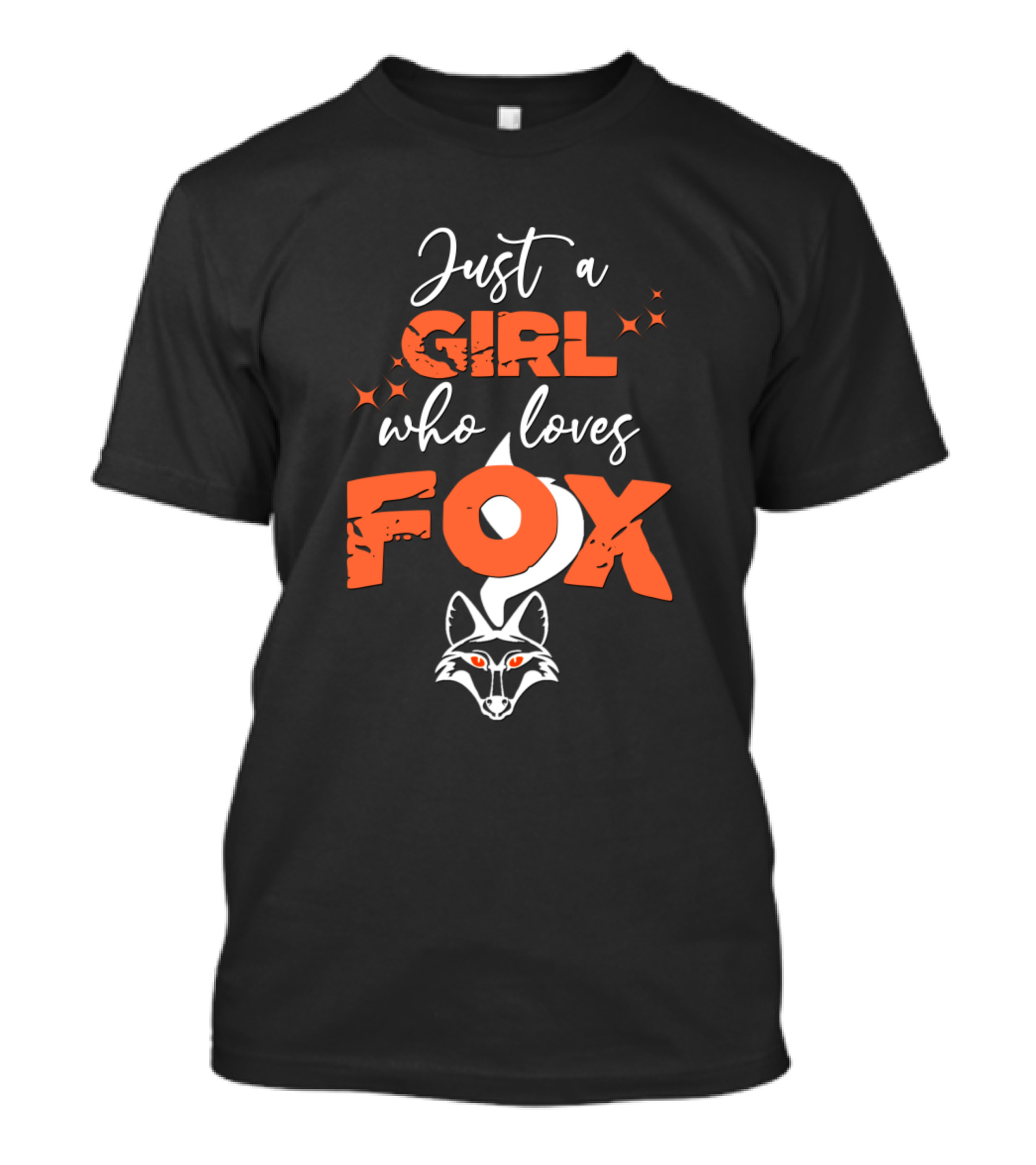Just A Girl Who Loves Fox With Orange Eye Cute Fox T-Shirt
