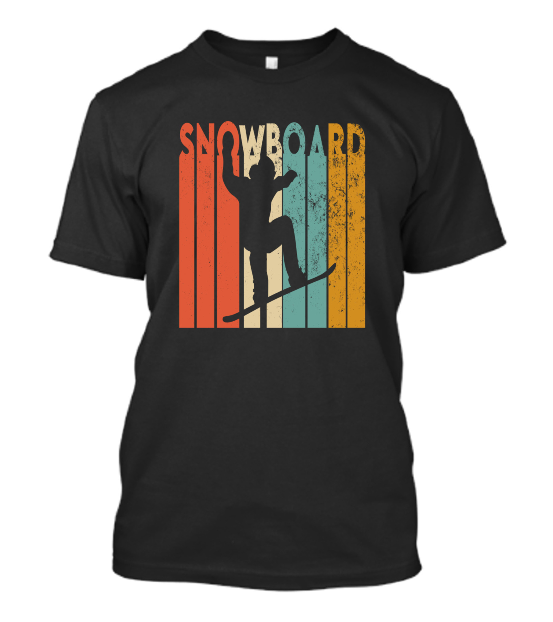 Retro Snowboard Silhouette Vintage Snowboarding T-Shirt