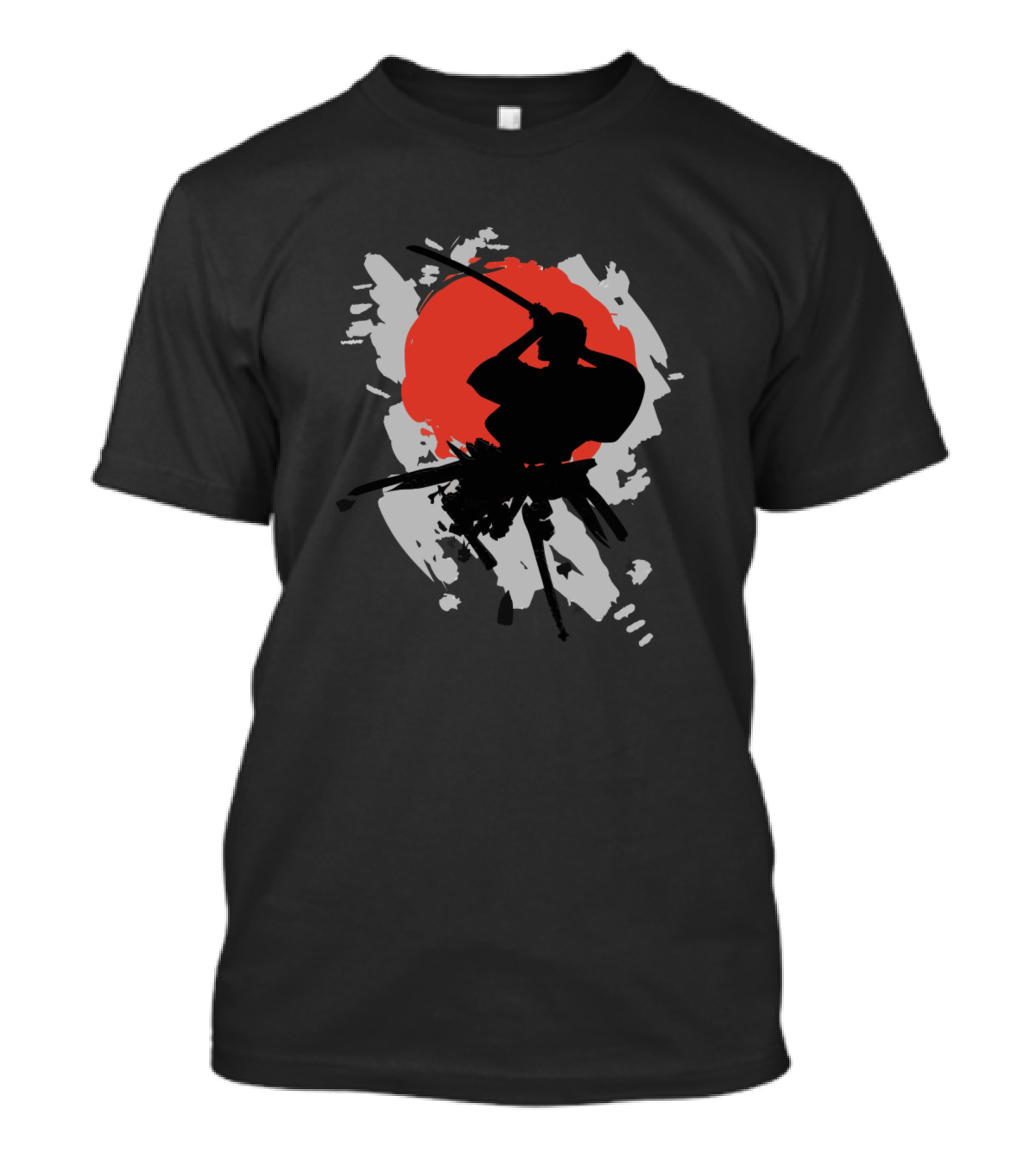 Samurai Warrior Sword Japanese Red Sun T-Shirt