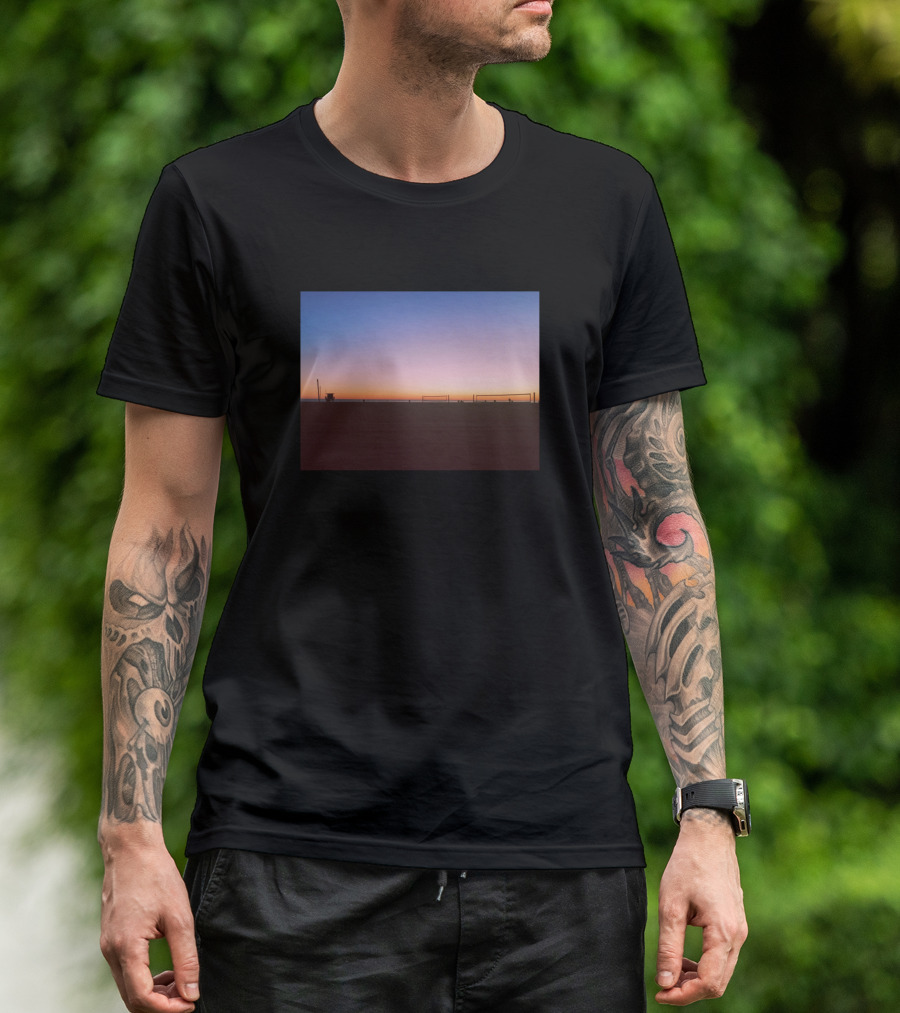 Santa Monica Sunset Beach Scene With Lifeguard Tower T-Shirt