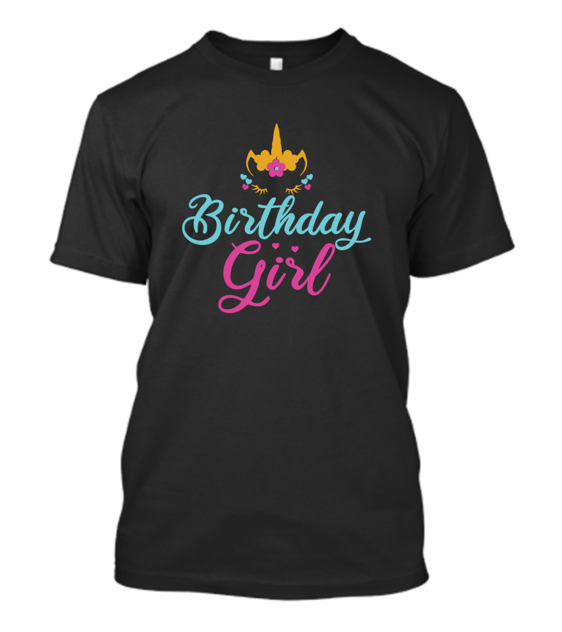 Birthday Girl Unicorn Crown T-Shirt