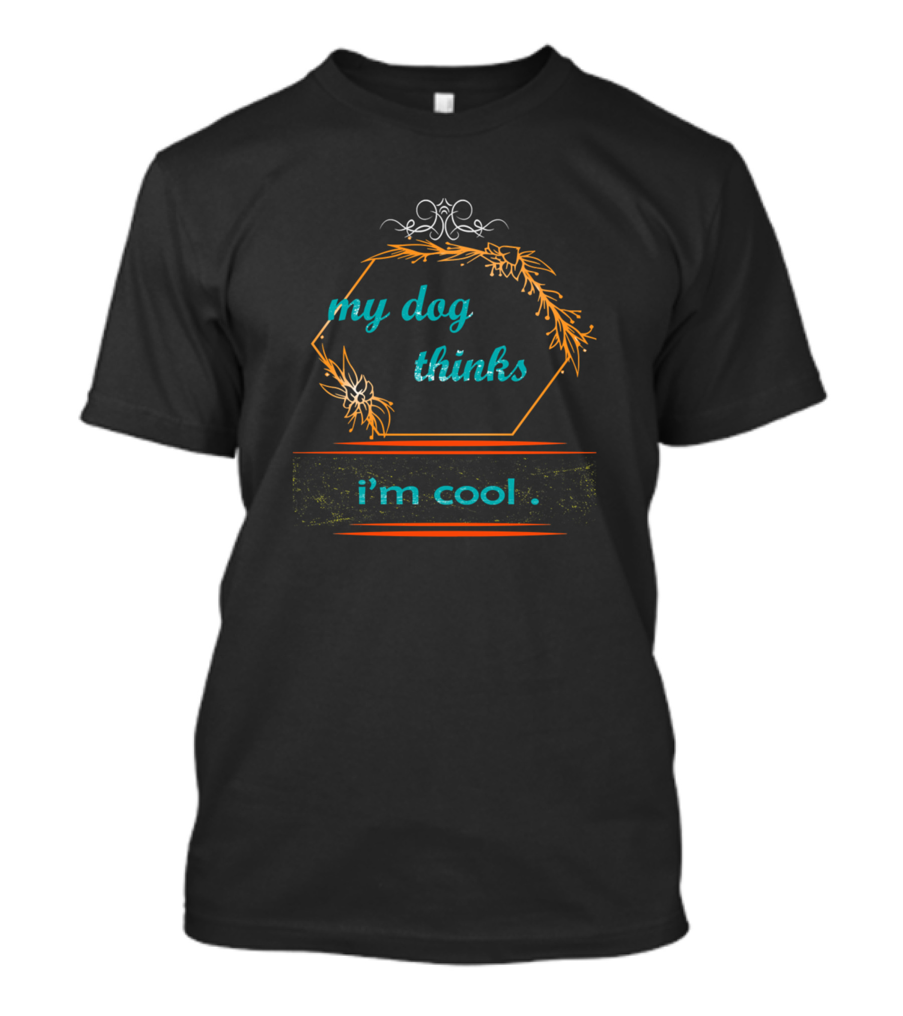 Christmas My Dog Thinks I'm Cool Festive Wreath T-Shirt