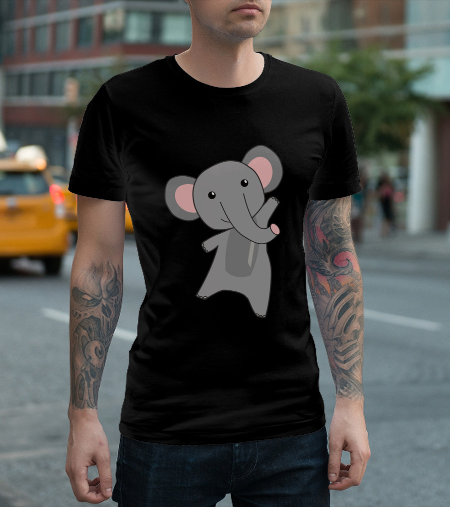 Elephantastic Cute Animals Happy Dabbing Elephant T-Shirt
