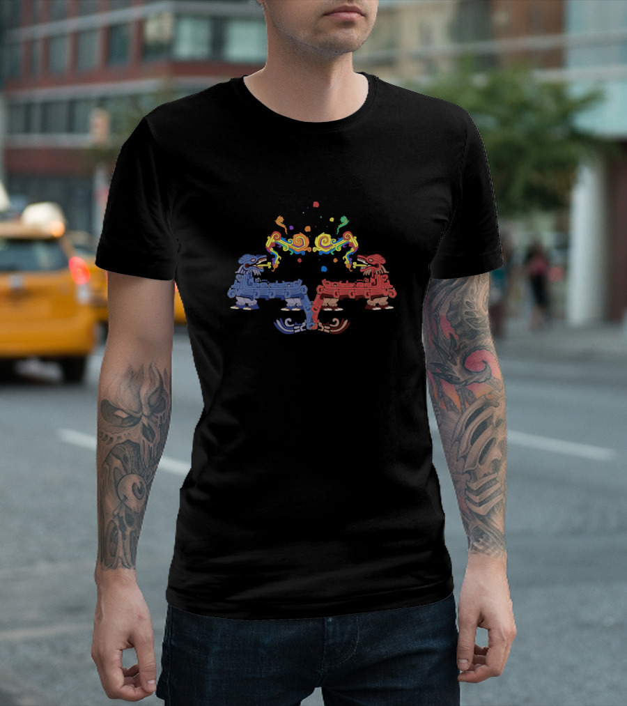 Avatar The Last Airbender Dragon Dance Firebending Masters Aztec T-Shirt