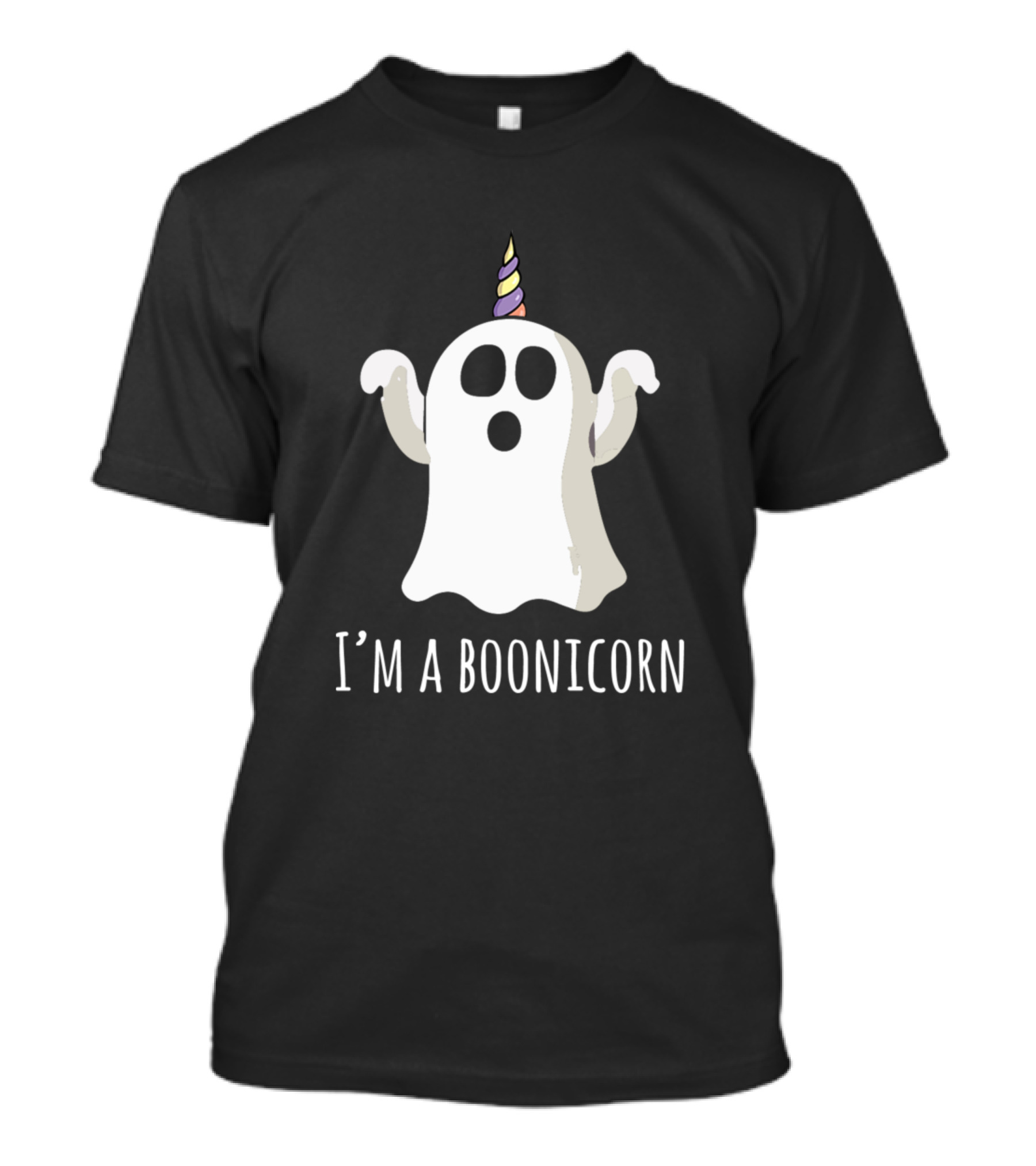 I'm A Boonicorn Cute Halloween Unicorn Ghost With Ghostly Unicorn Horn T-Shirt