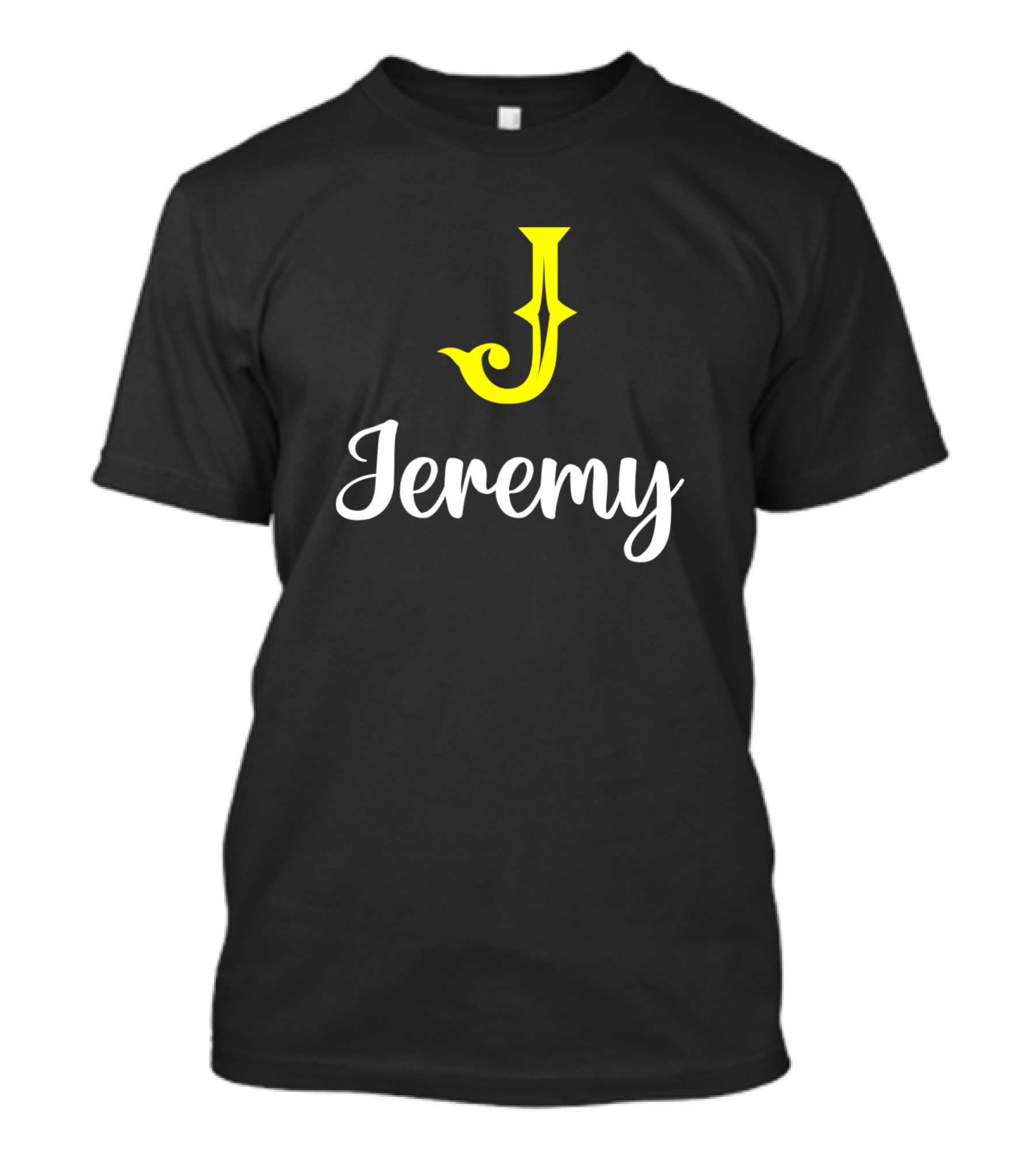 Jeremy Initial J Yellow Lettering T-Shirt