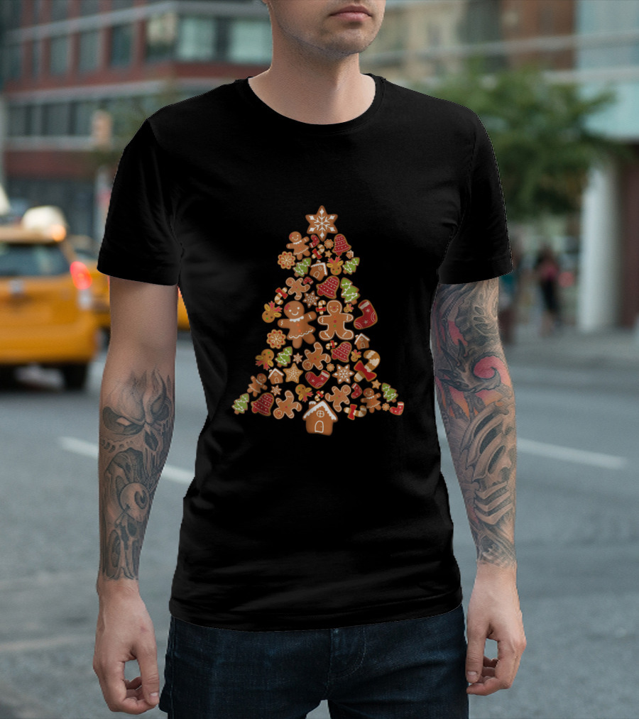 Jolly Gingerbread Christmas Tree Cookies T-Shirt