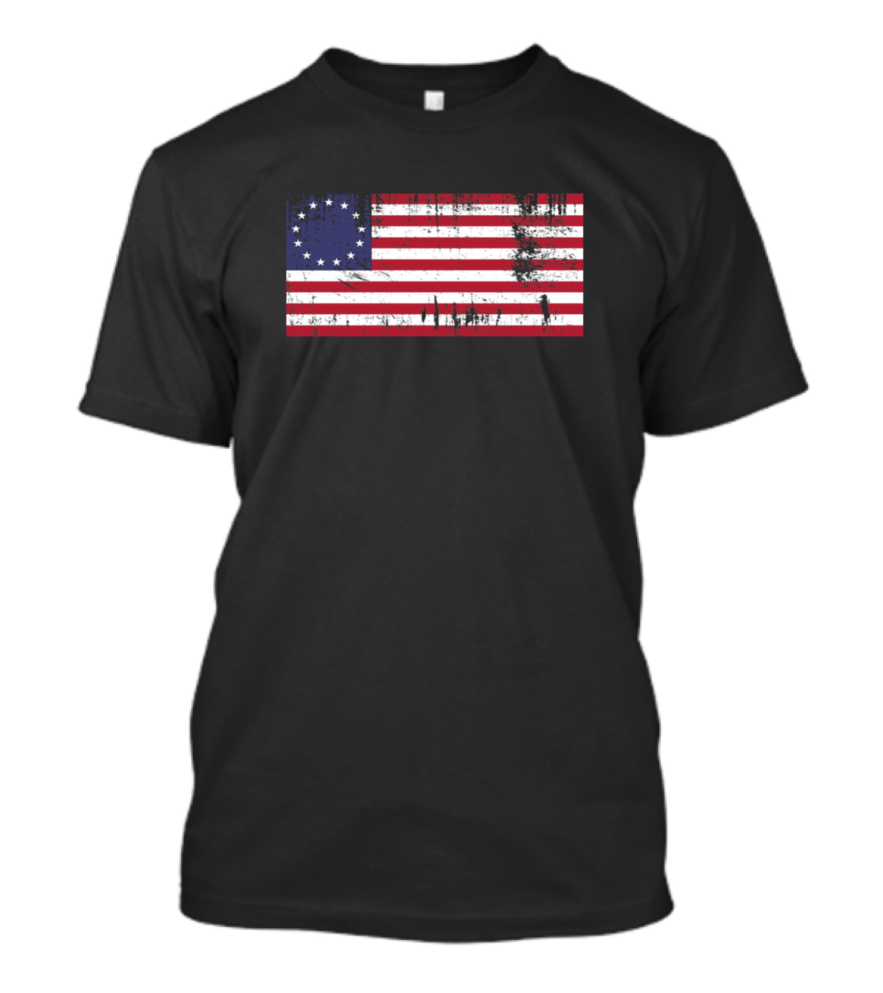 Betsy Ross Flag Vintage USA 1776 Distressed T-Shirt